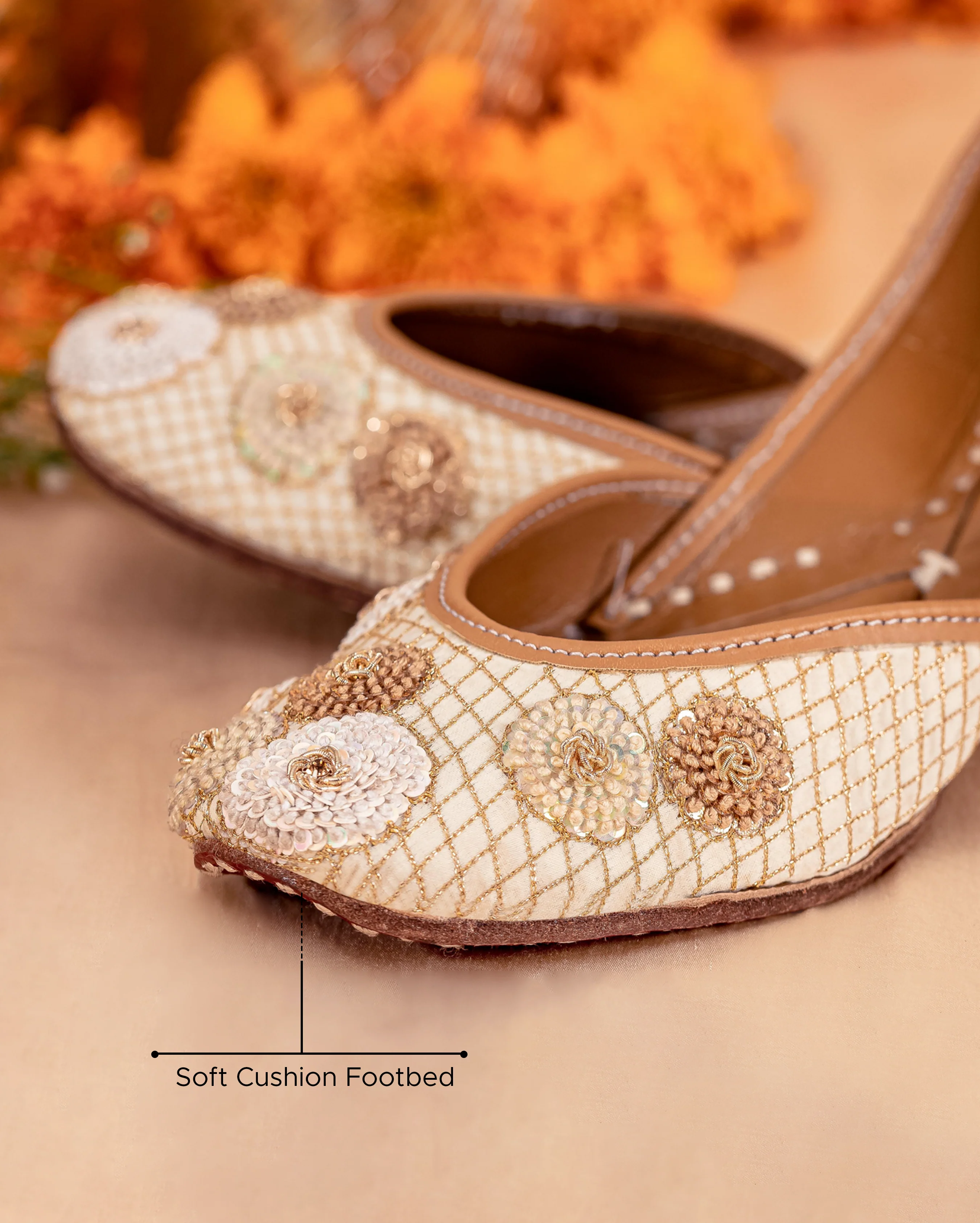 Golden Poppins Handcrafted Jutti - Image 4