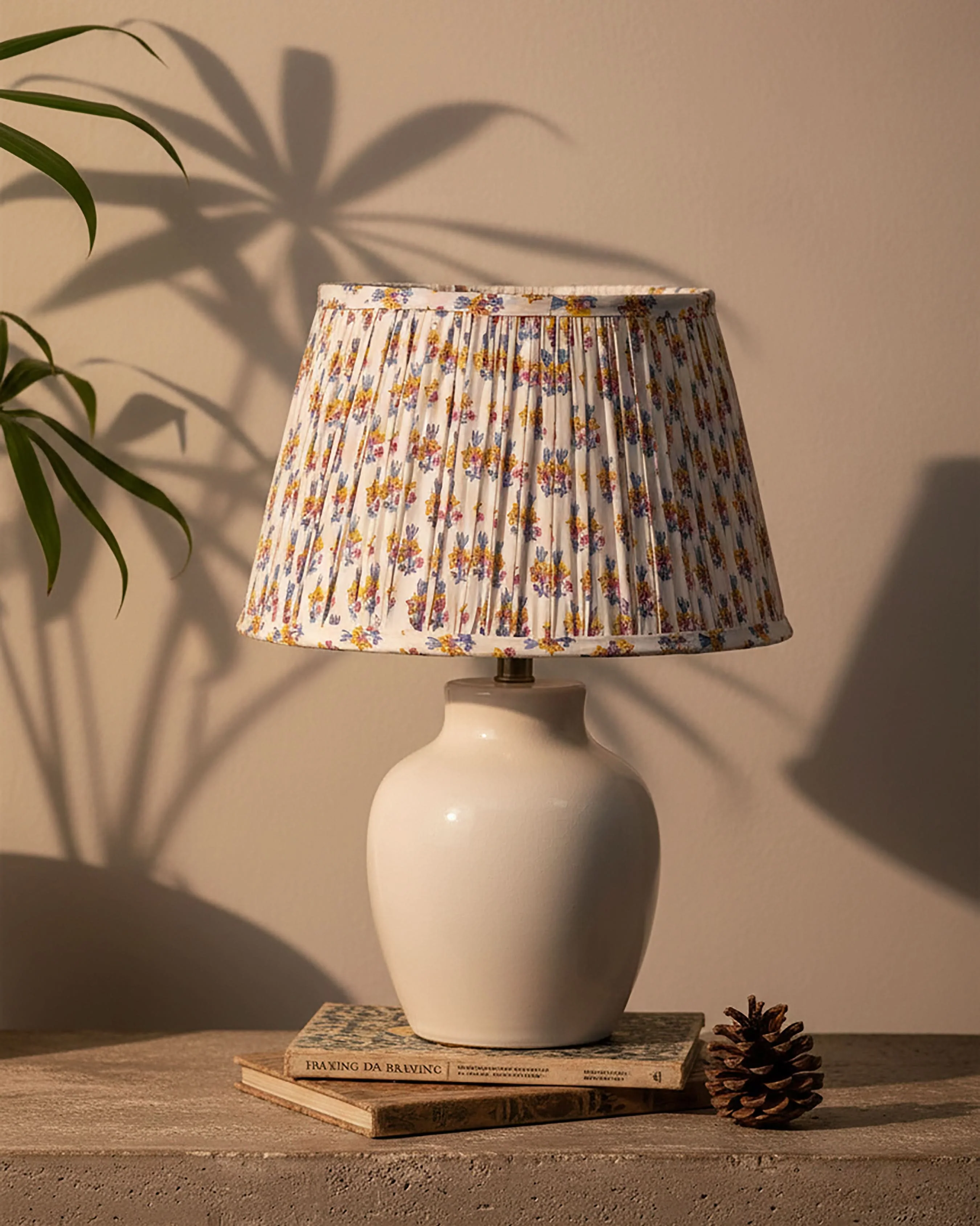 Goldfinch Yellow Handblock Circular Lampshade - Image 4