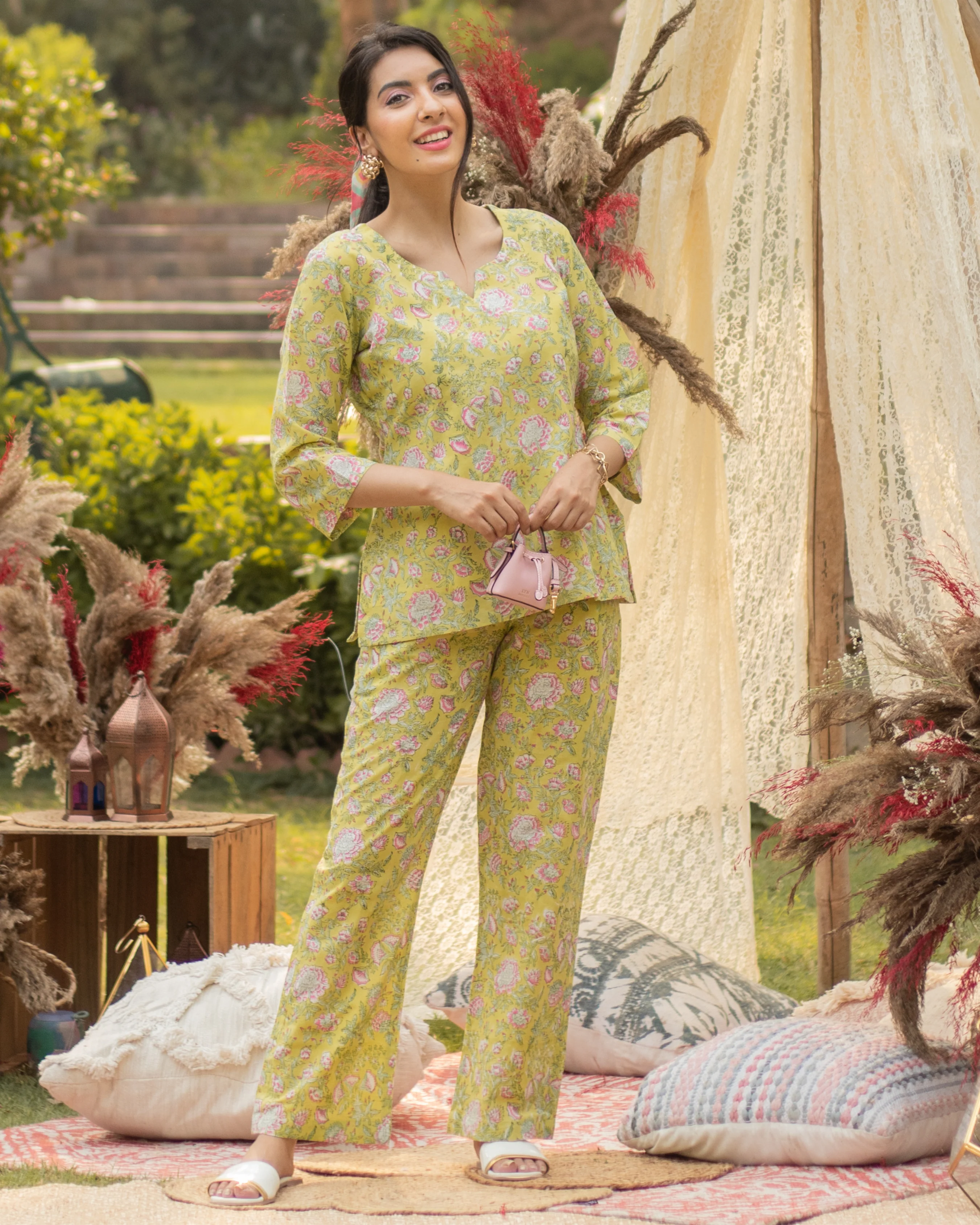 Green Boracay Cotton Night Suit - Image 3