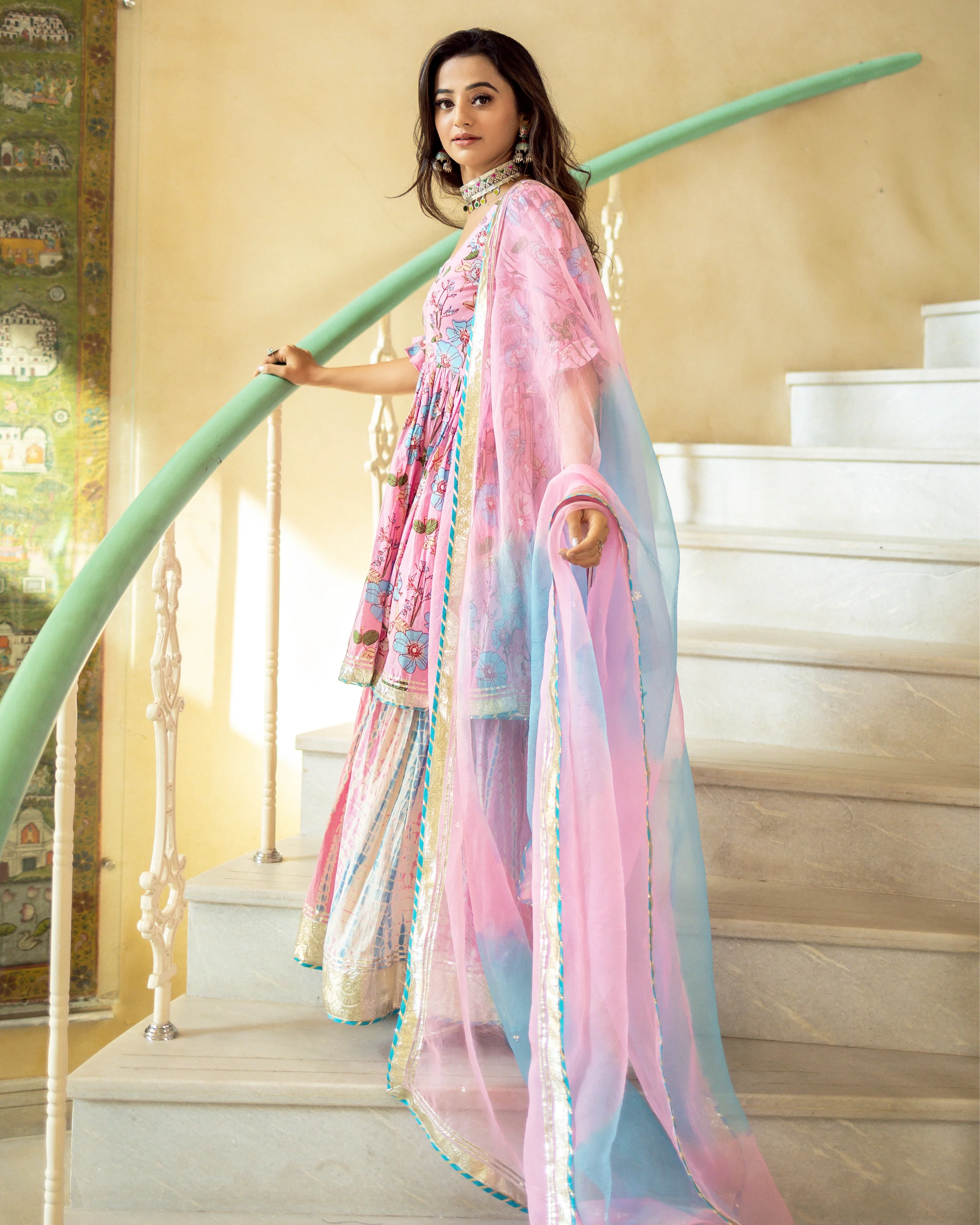 Gulbahaar Shibori Sharara Set - Image 4