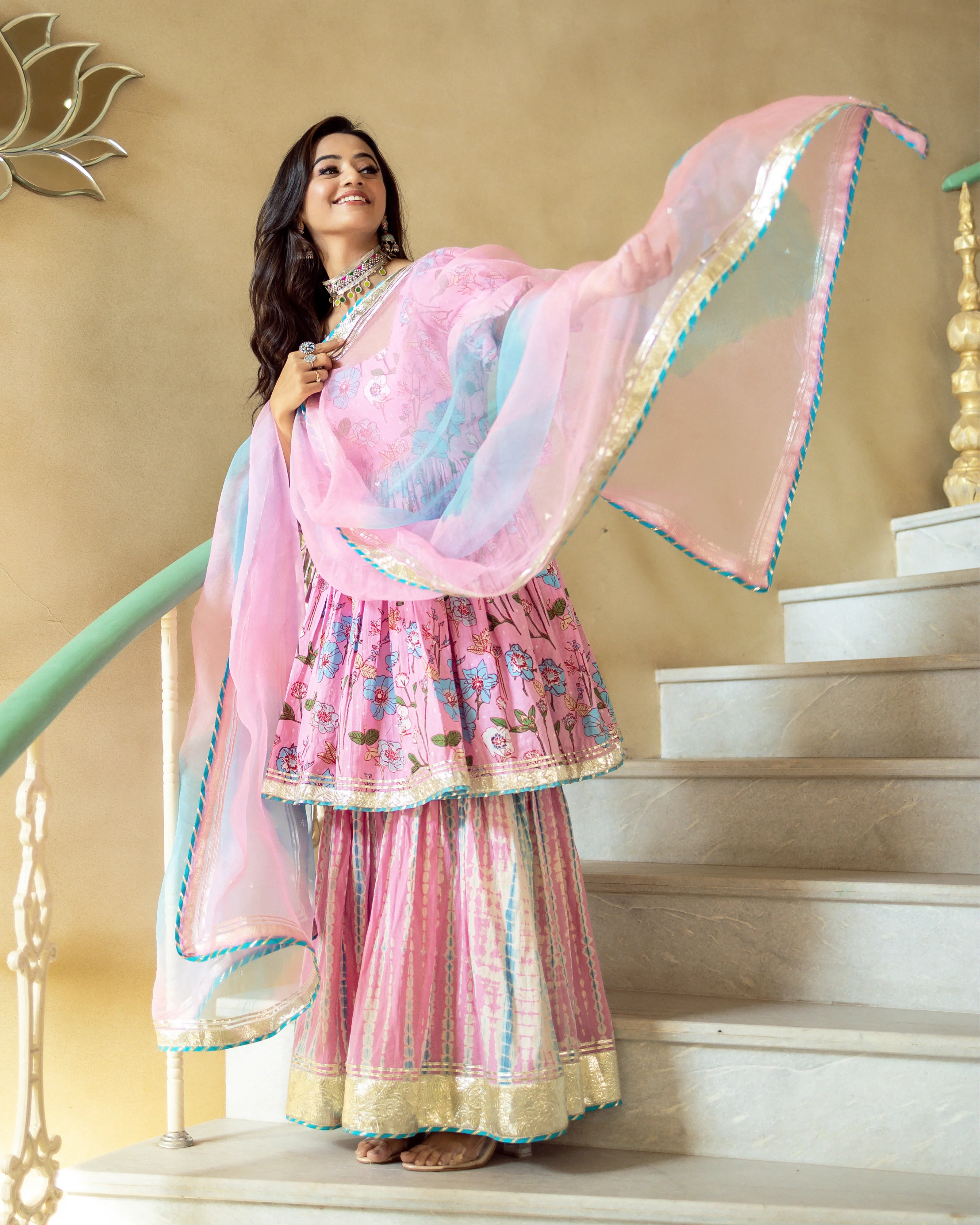 Gulbahaar Shibori Sharara Set - Image 5