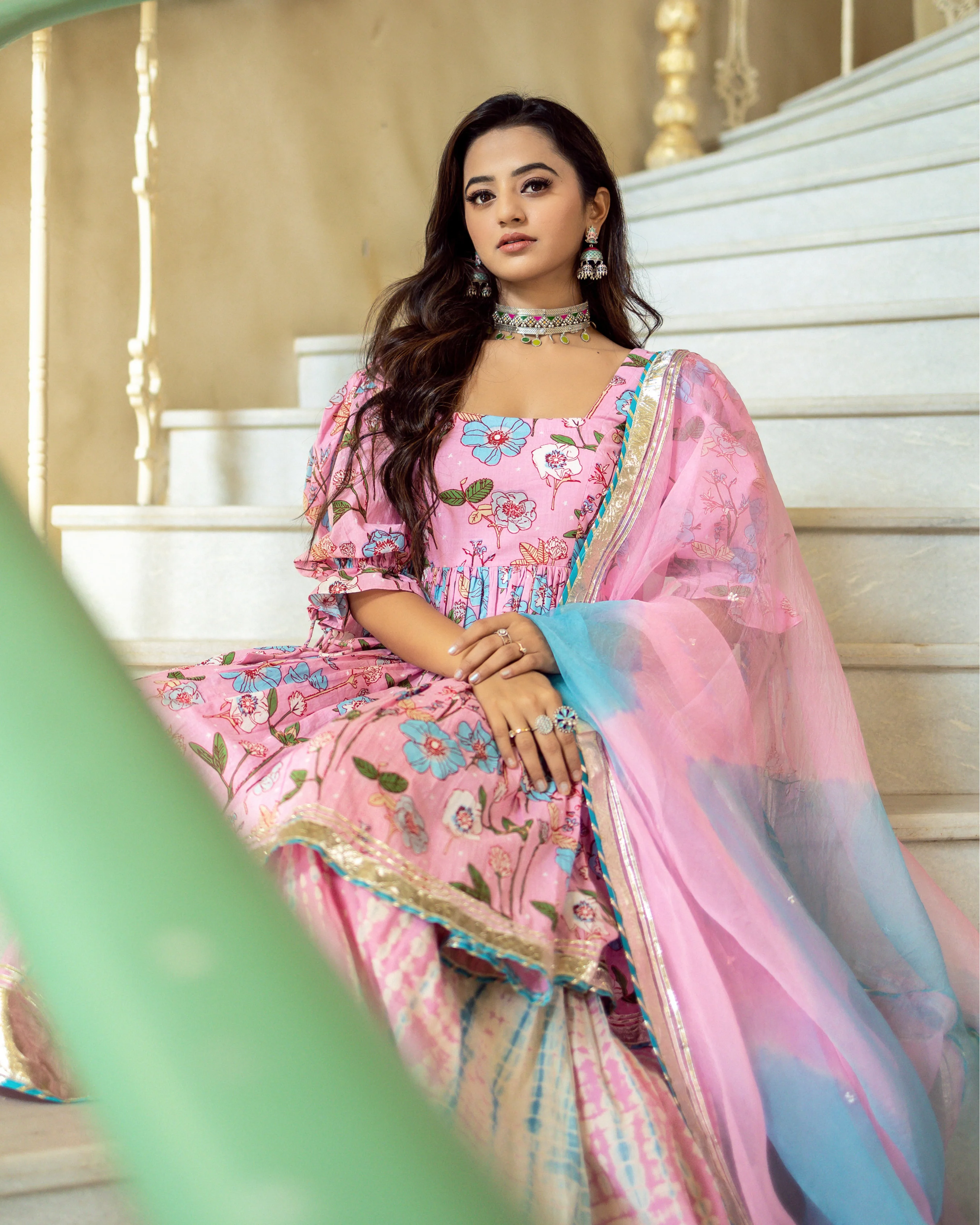 Gulbahaar Shibori Sharara Set - Image 8