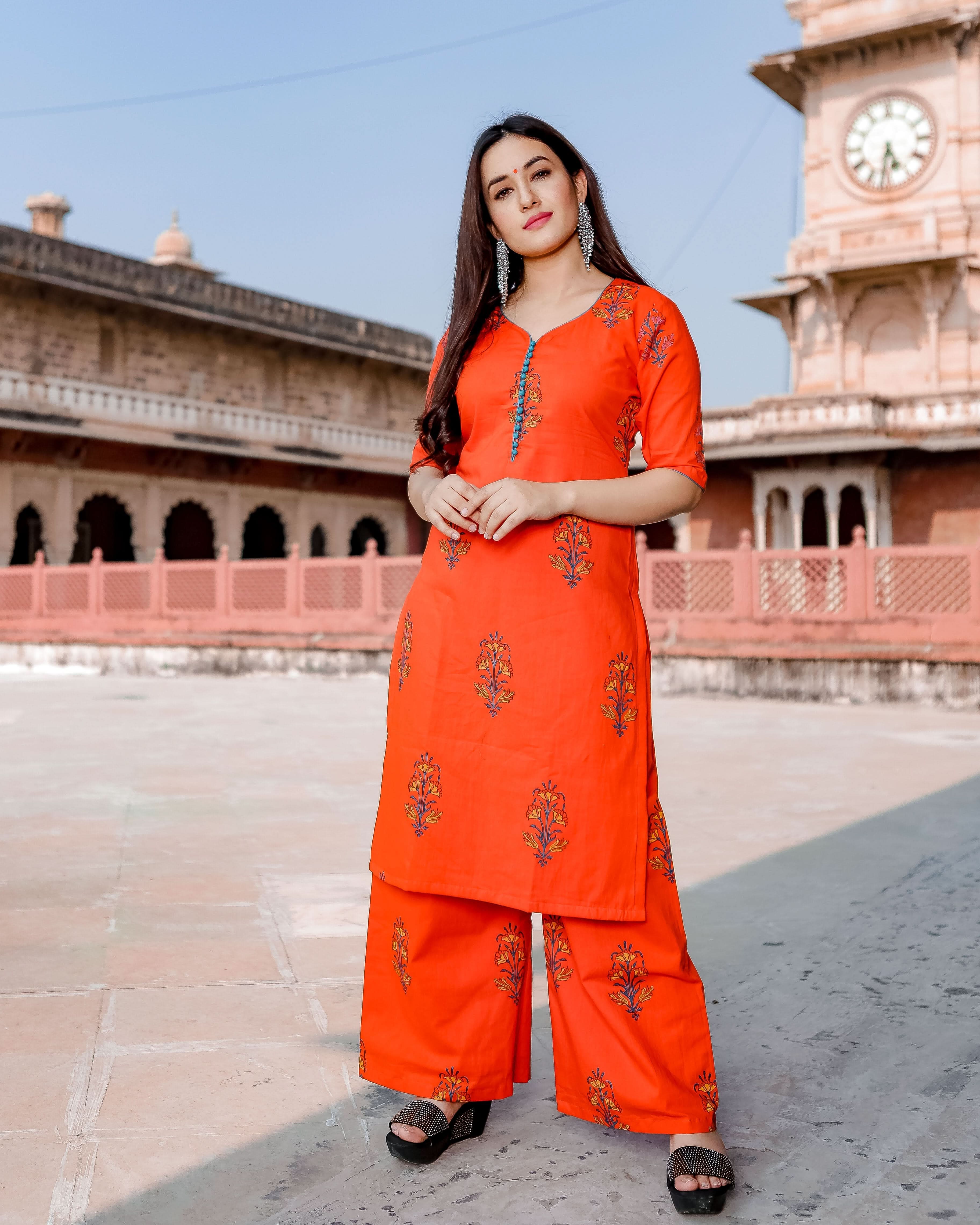 Gulmohar Handblock Suit Set