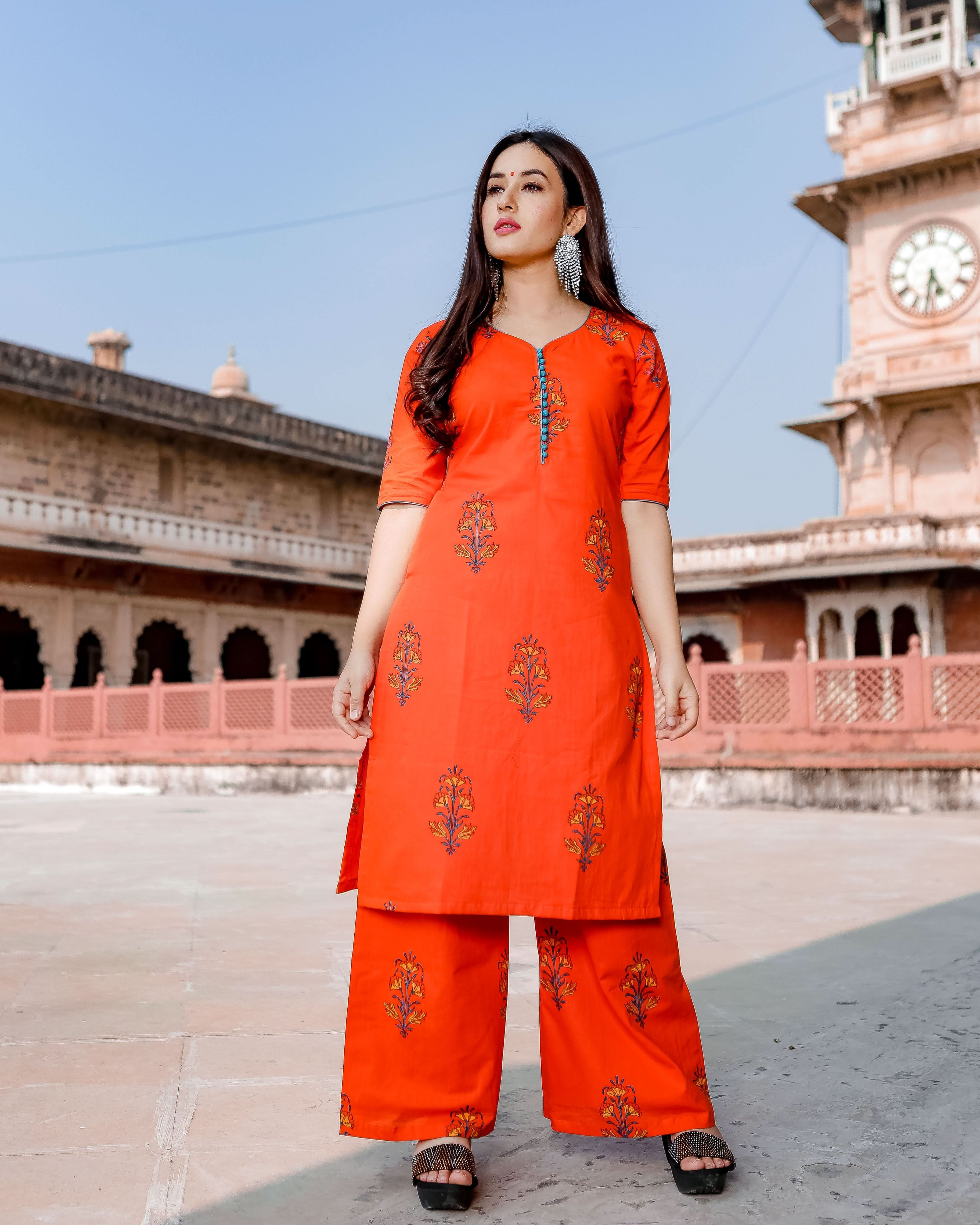 Gulmohar Handblock Suit Set - Image 2