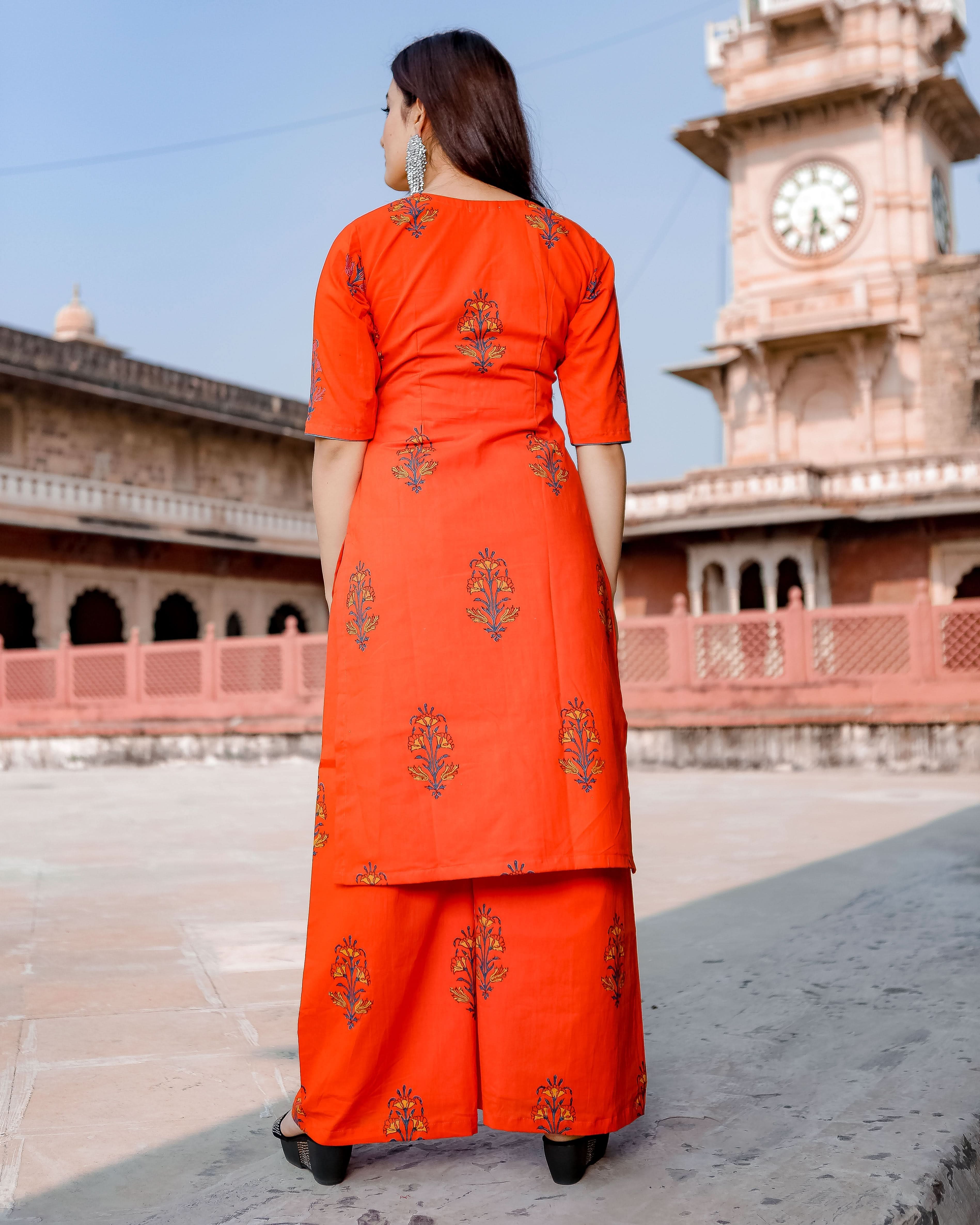 Gulmohar Handblock Suit Set - Image 4