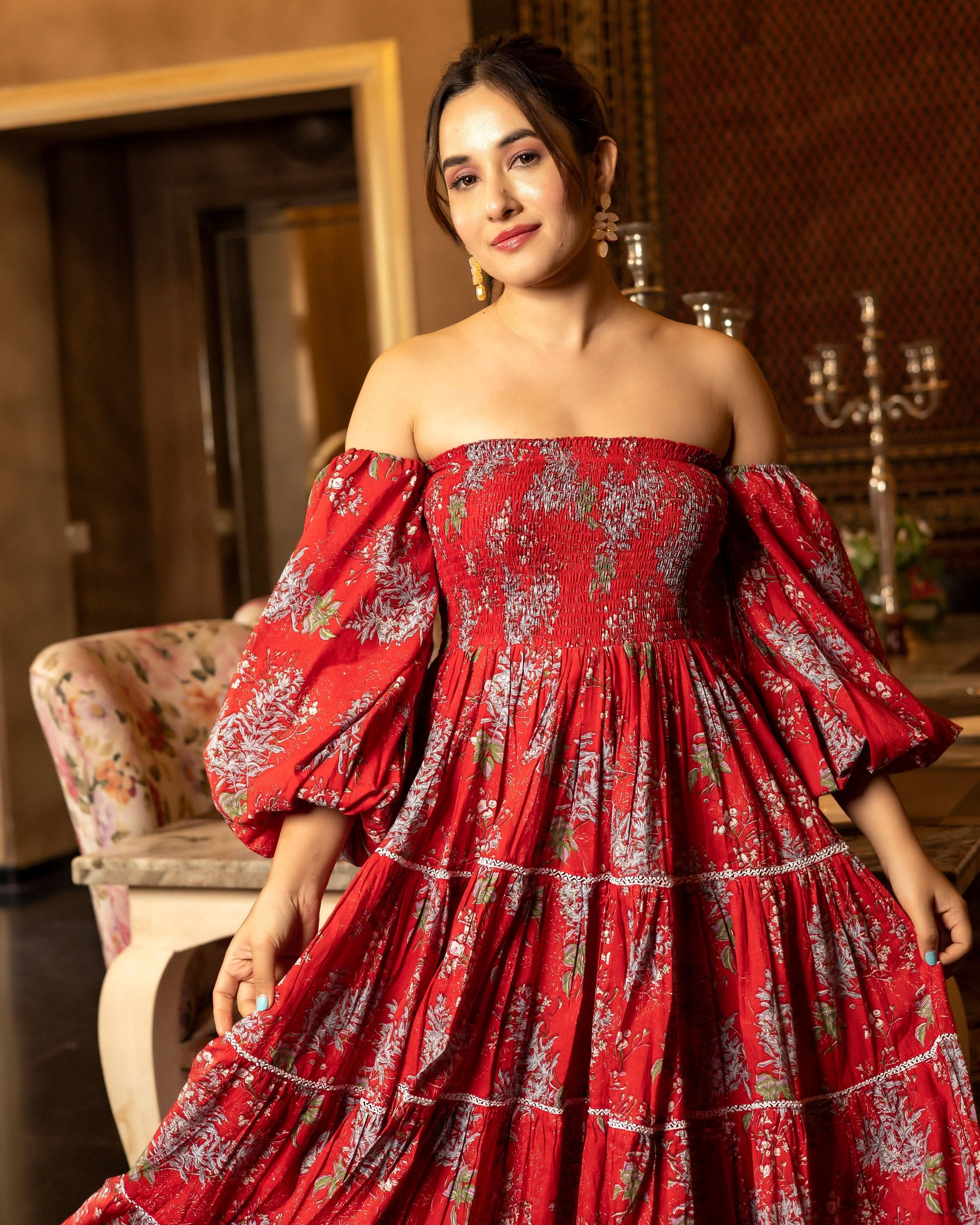 Helia Smocked Cotton Dress - Image 4