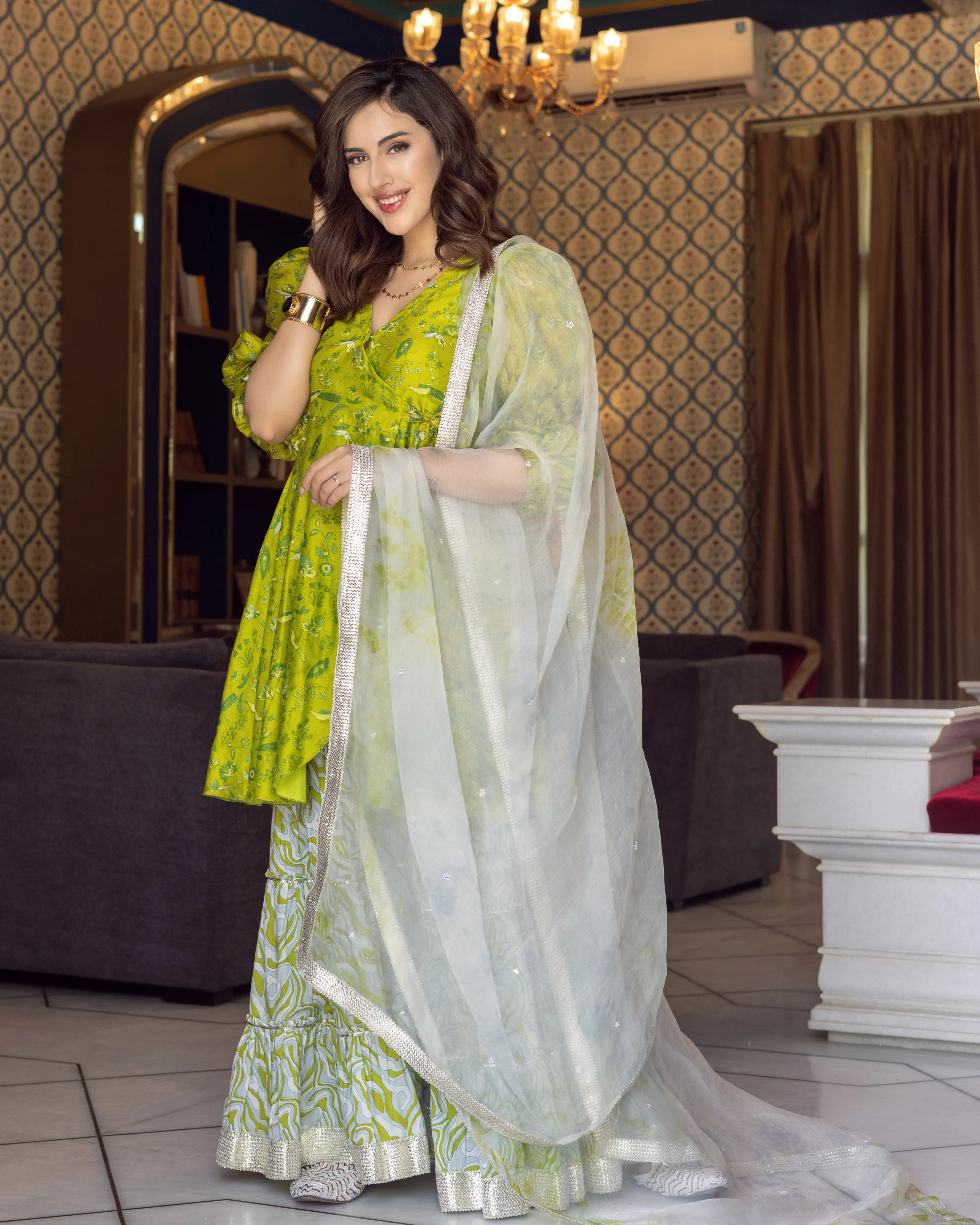 Jenna Chanderi Sharara Set - Image 5
