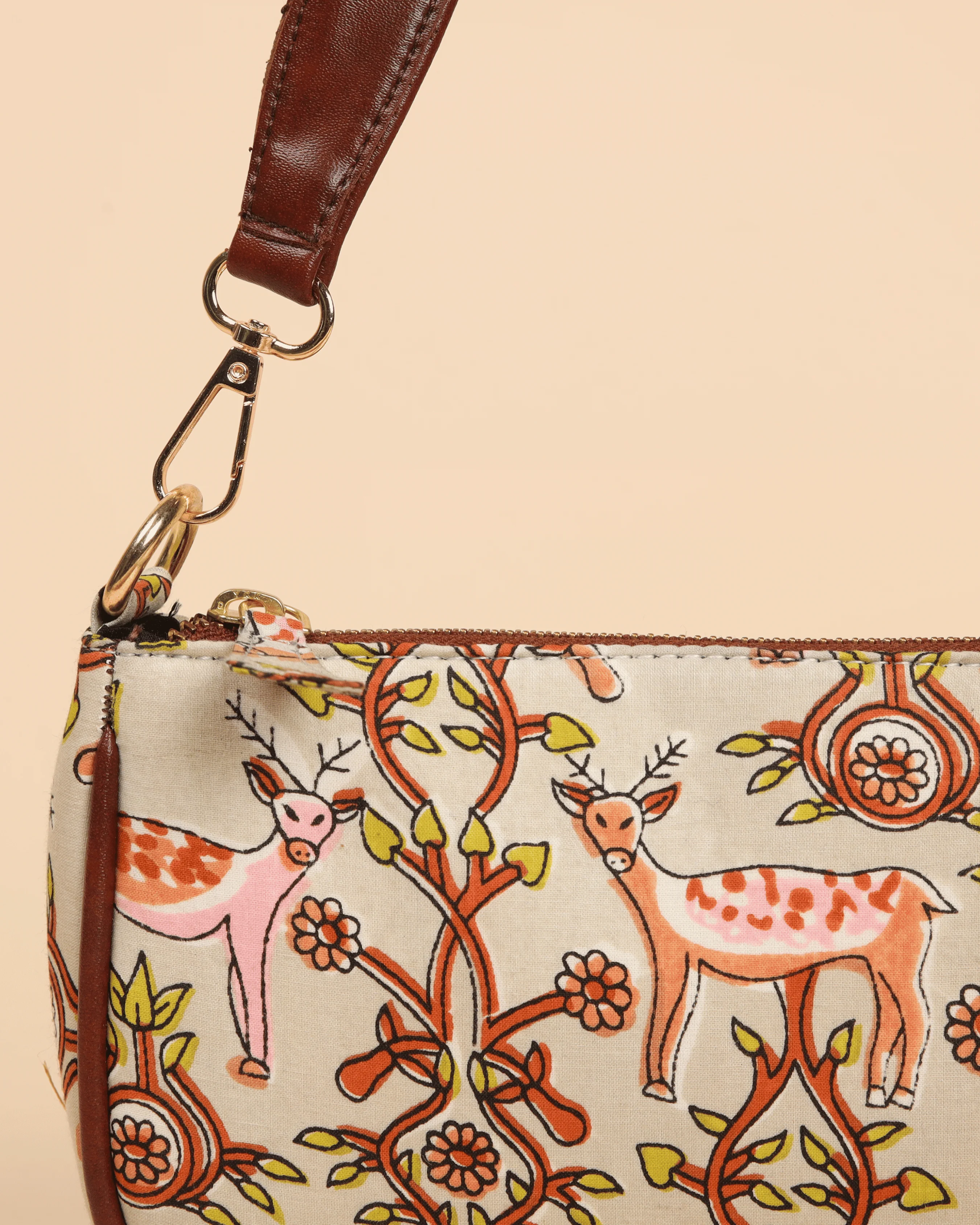 Jungle Fury Handblock Baguette Bag - Image 4
