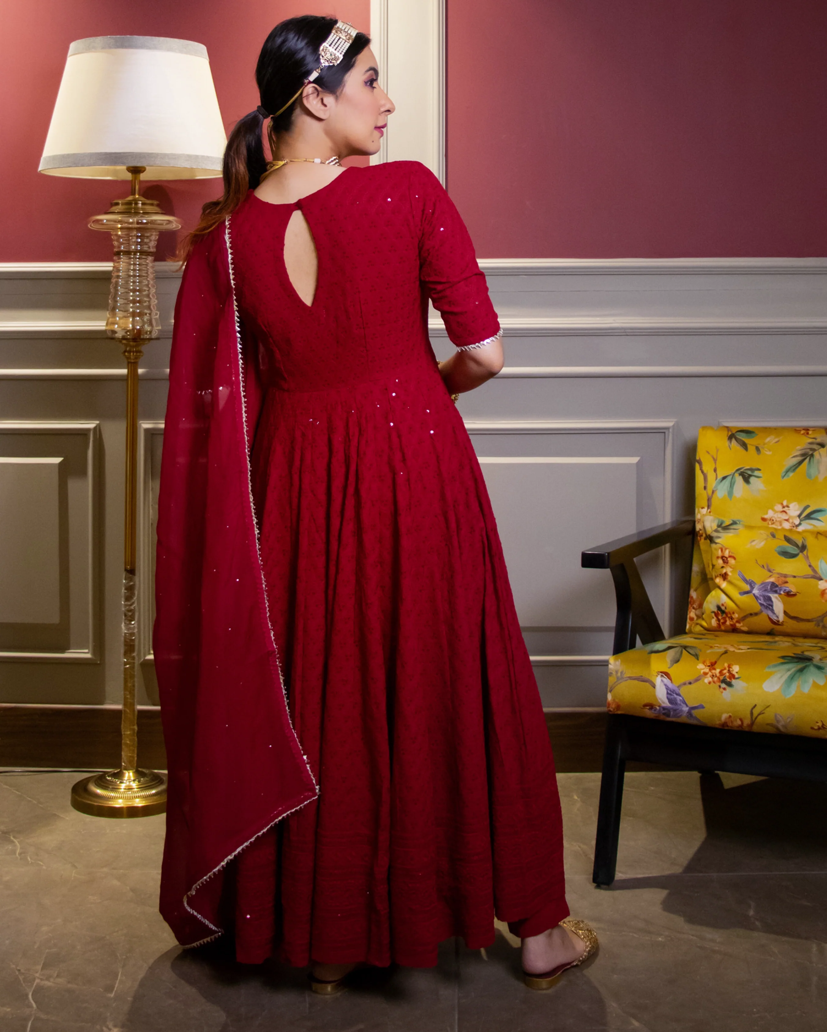 Kaina Embroidered Anarkali Set - Image 3