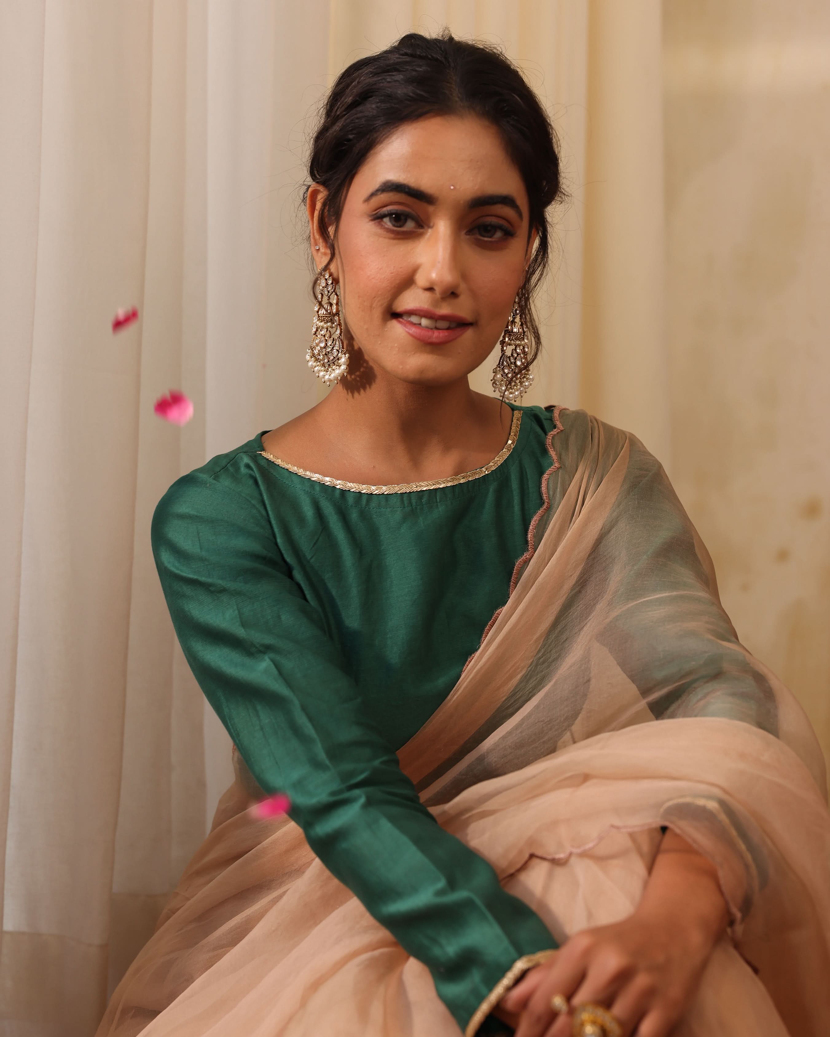 Kavya Green Chanderi Blouse - Image 5