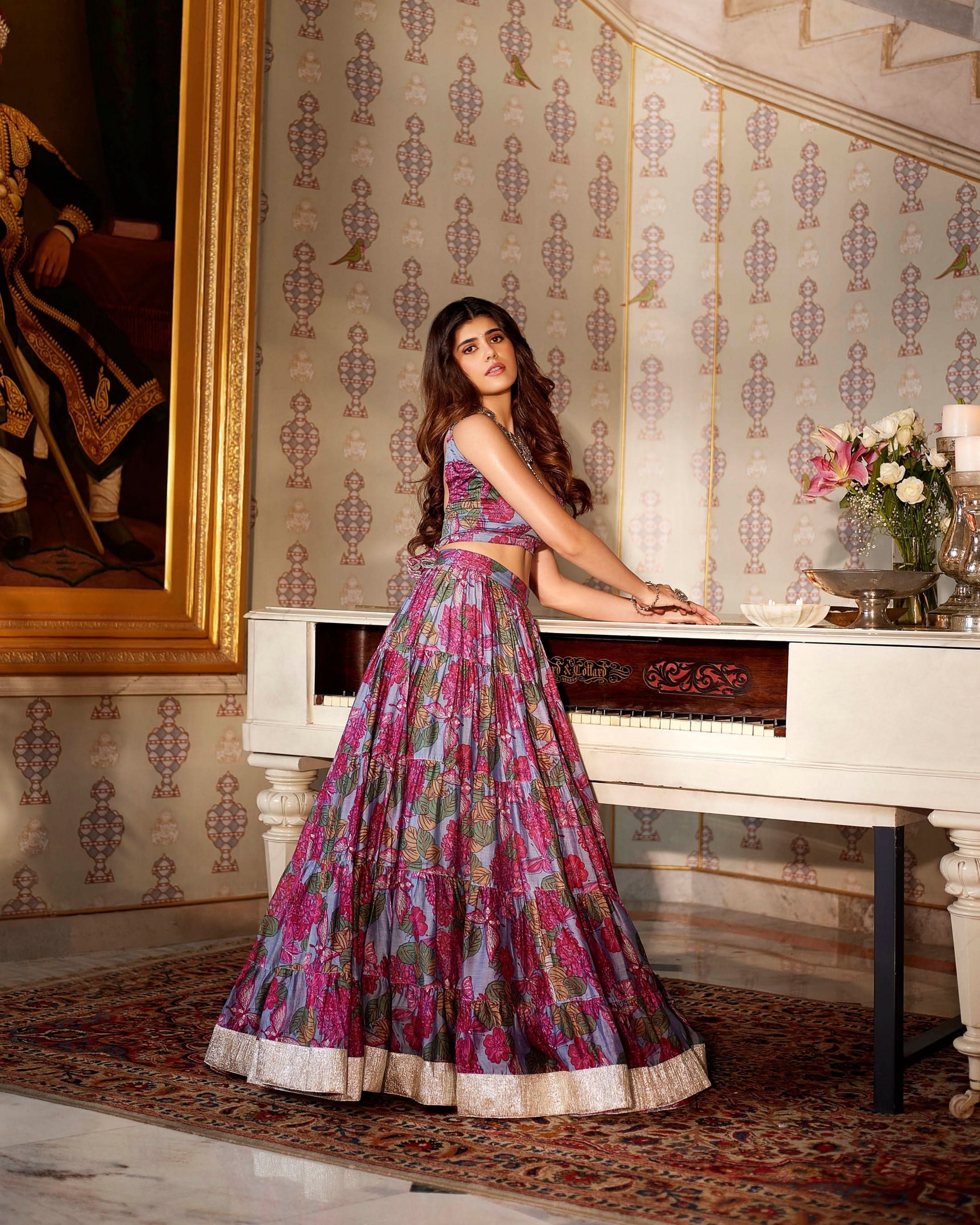 Khurshid Chanderi Lehenga Set - Image 5
