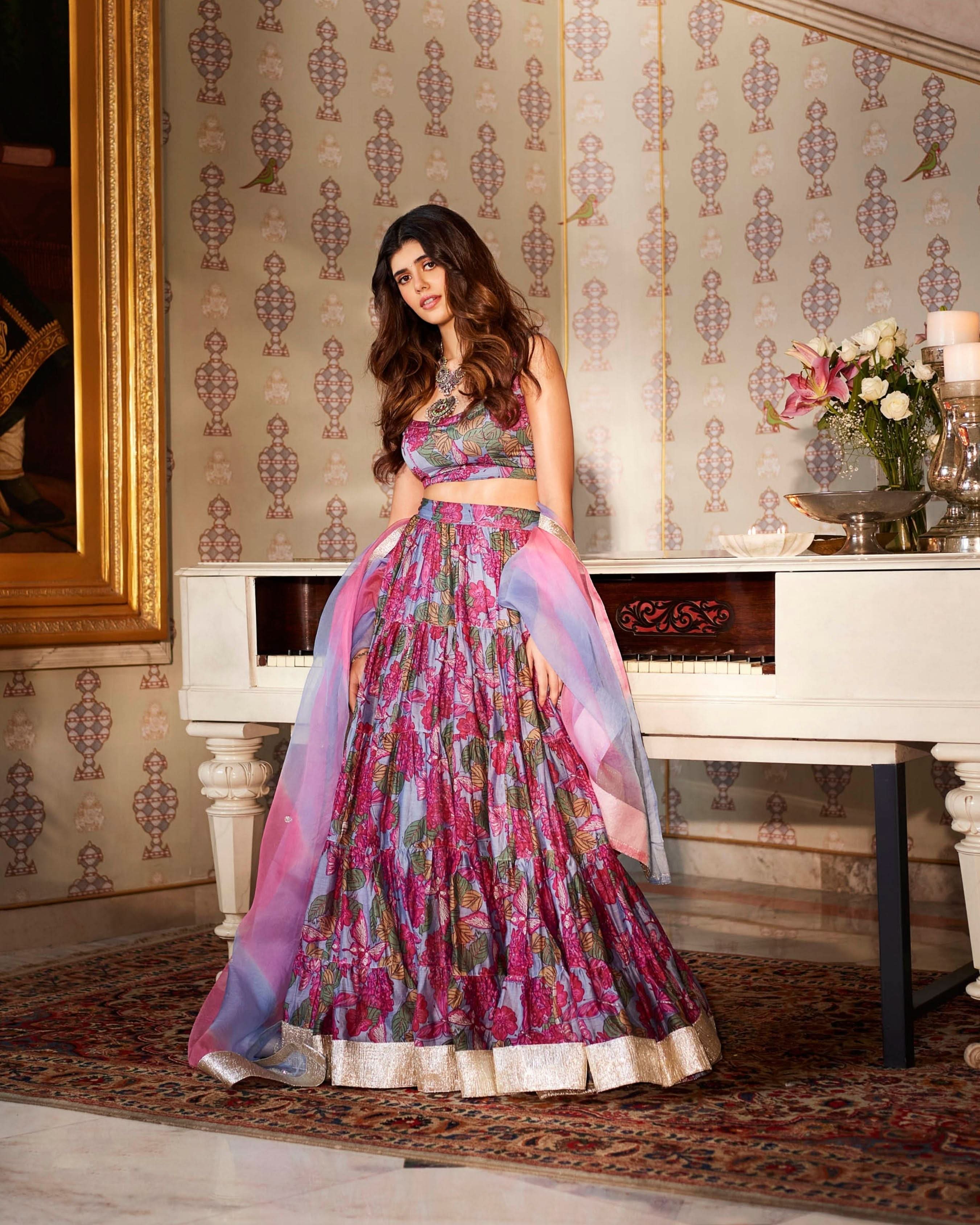 Khurshid Chanderi Lehenga Set - Image 6