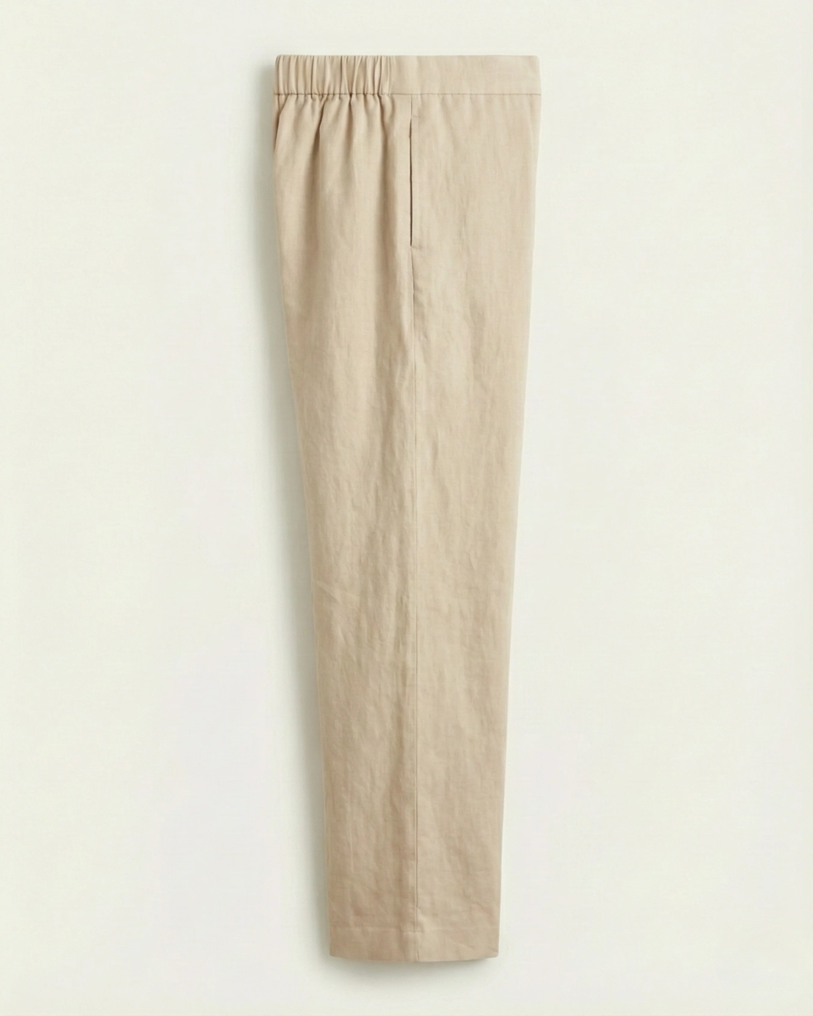 Leeya Beige Linen Straight Pants - Image 4