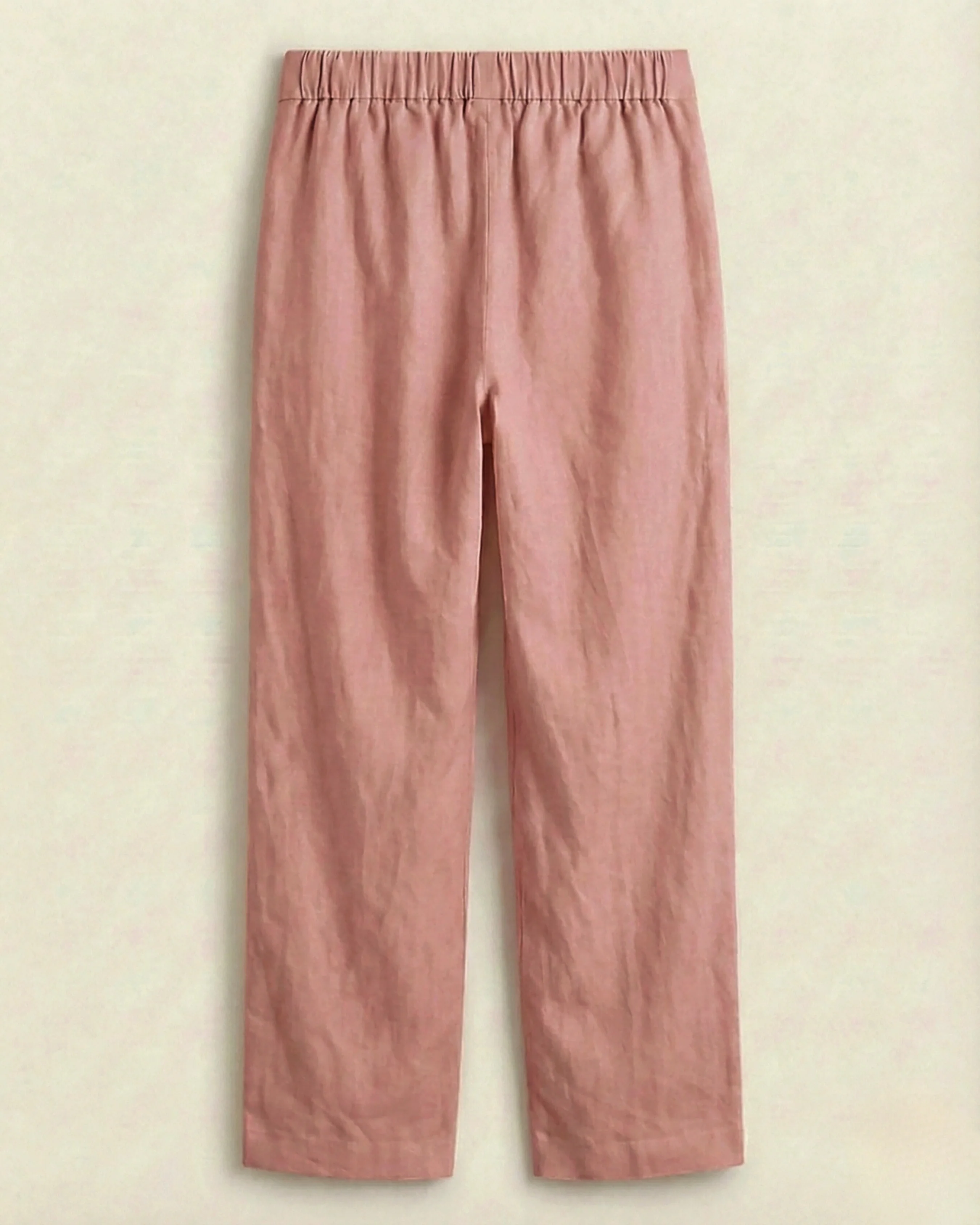 Leher Light Pink Cotton Straight Pants - Image 6