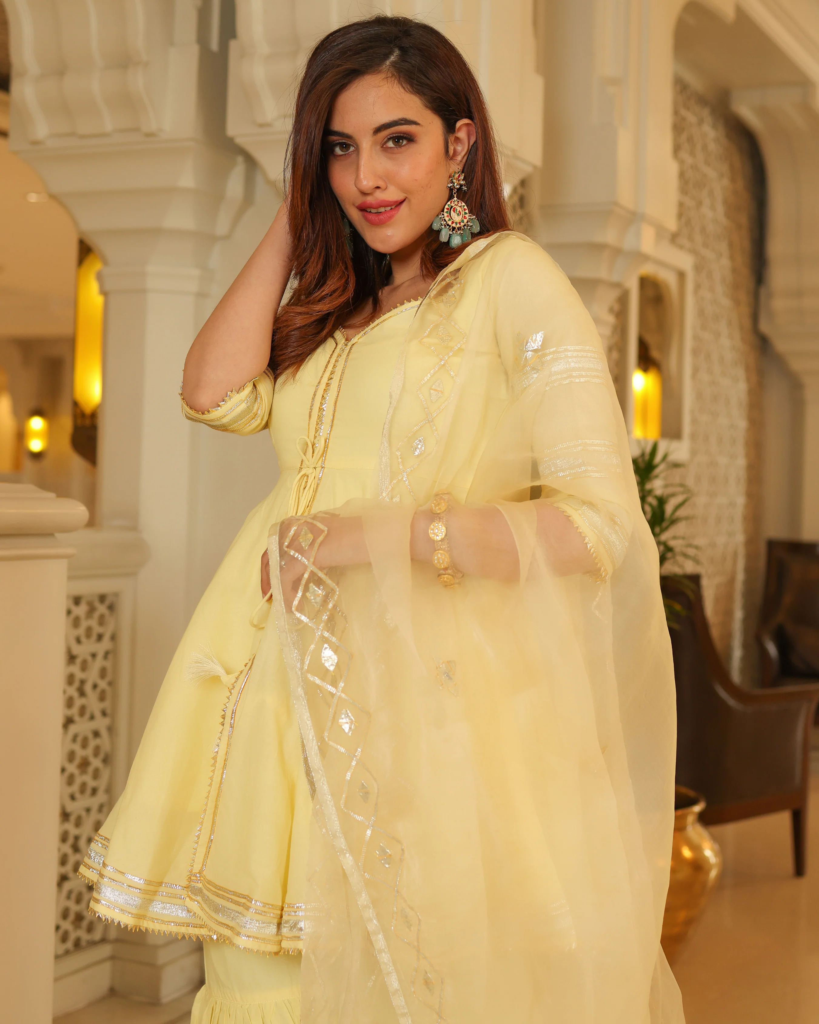 Lemon Light Gotapatti Sharara Set - Image 2