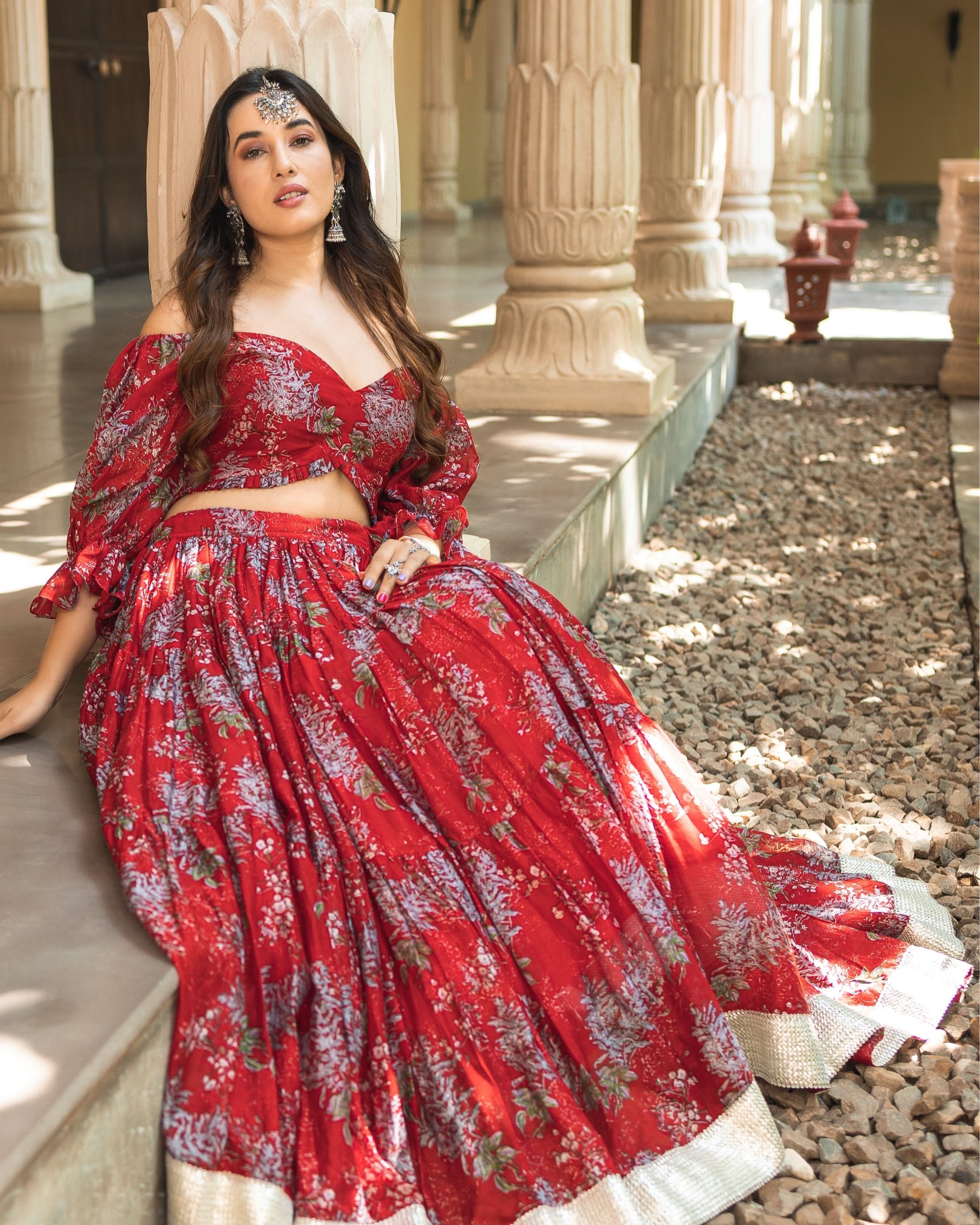 Maahina Chanderi Lehenga Set - Image 3
