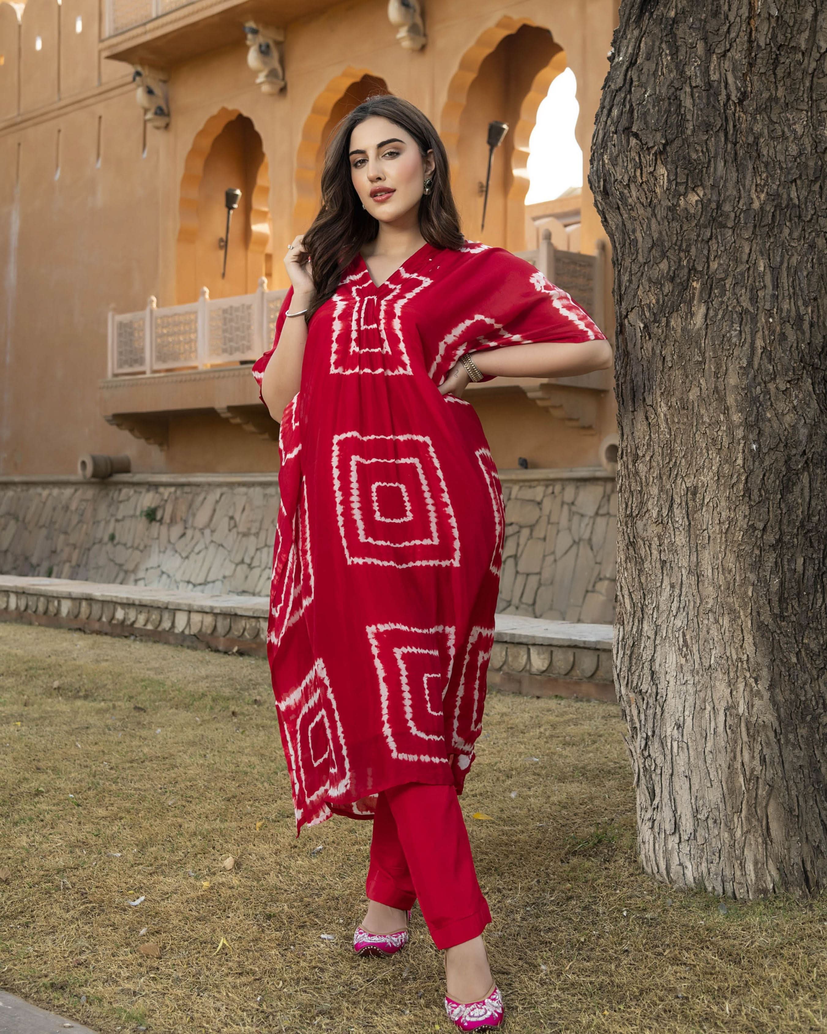 Mabel Silk Tie & Dye Kurta Set - Image 3