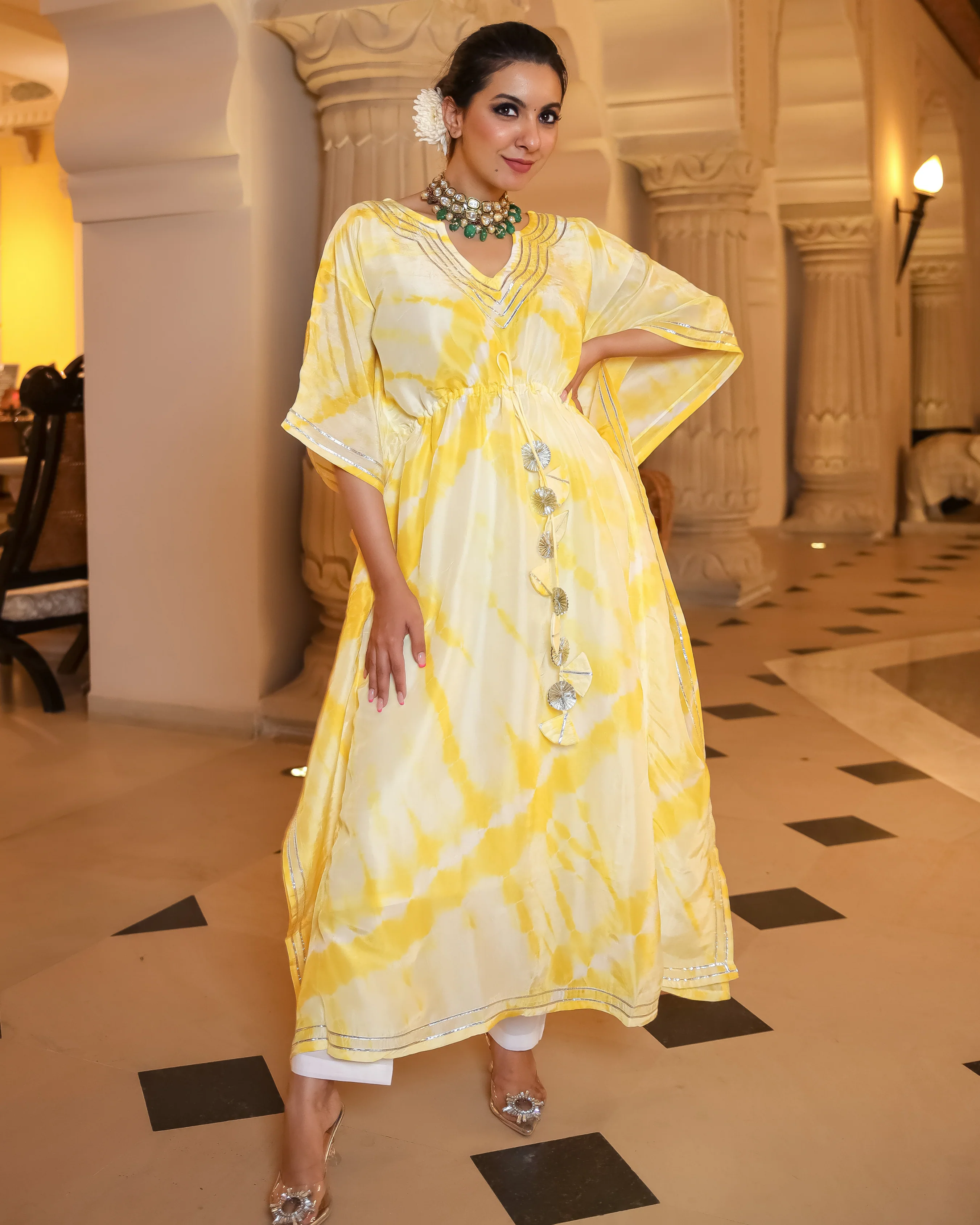 Mango Curve Tie Dye Kaftan Set - Image 3