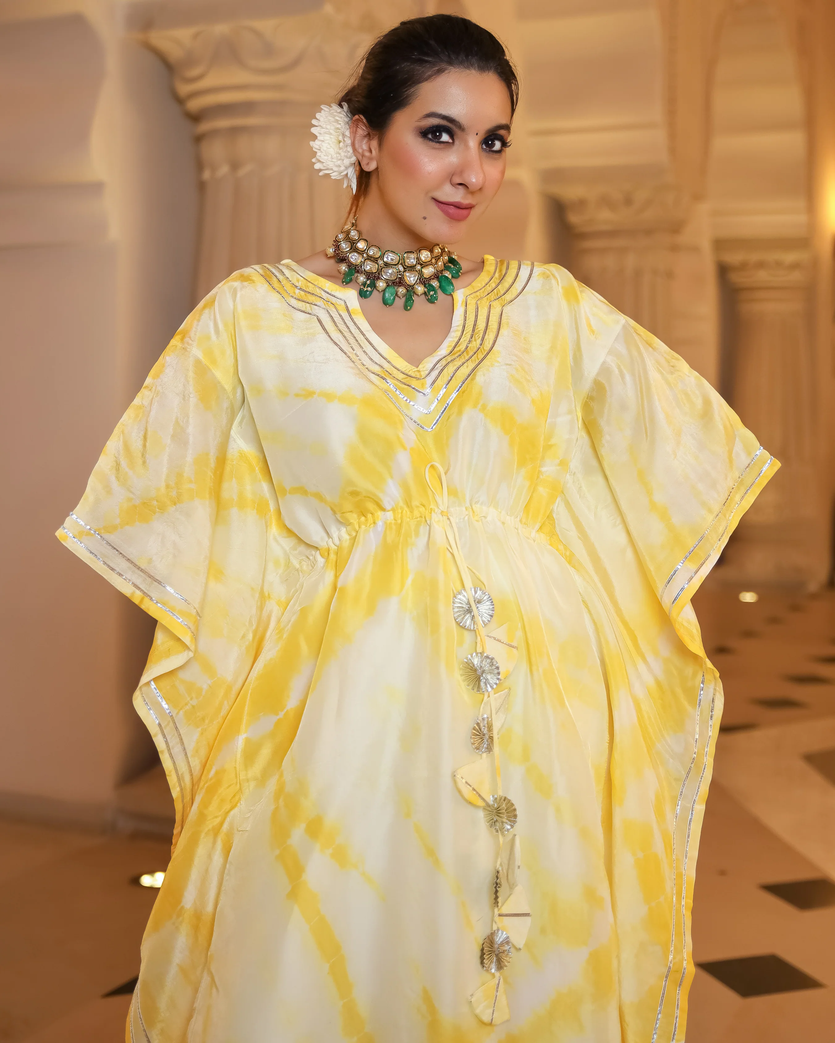 Mango Curve Tie Dye Kaftan Set - Image 5