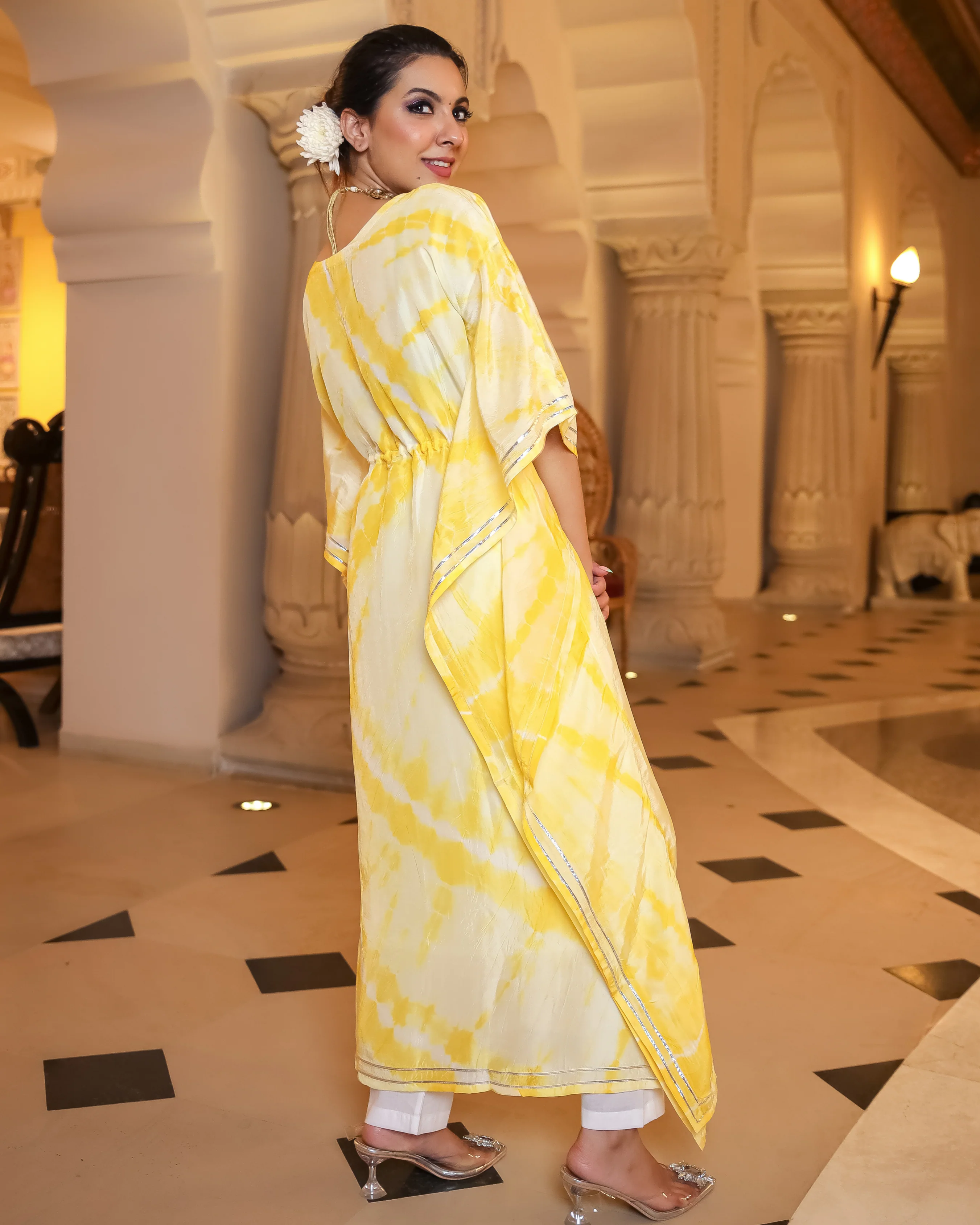 Mango Curve Tie Dye Kaftan Set - Image 6