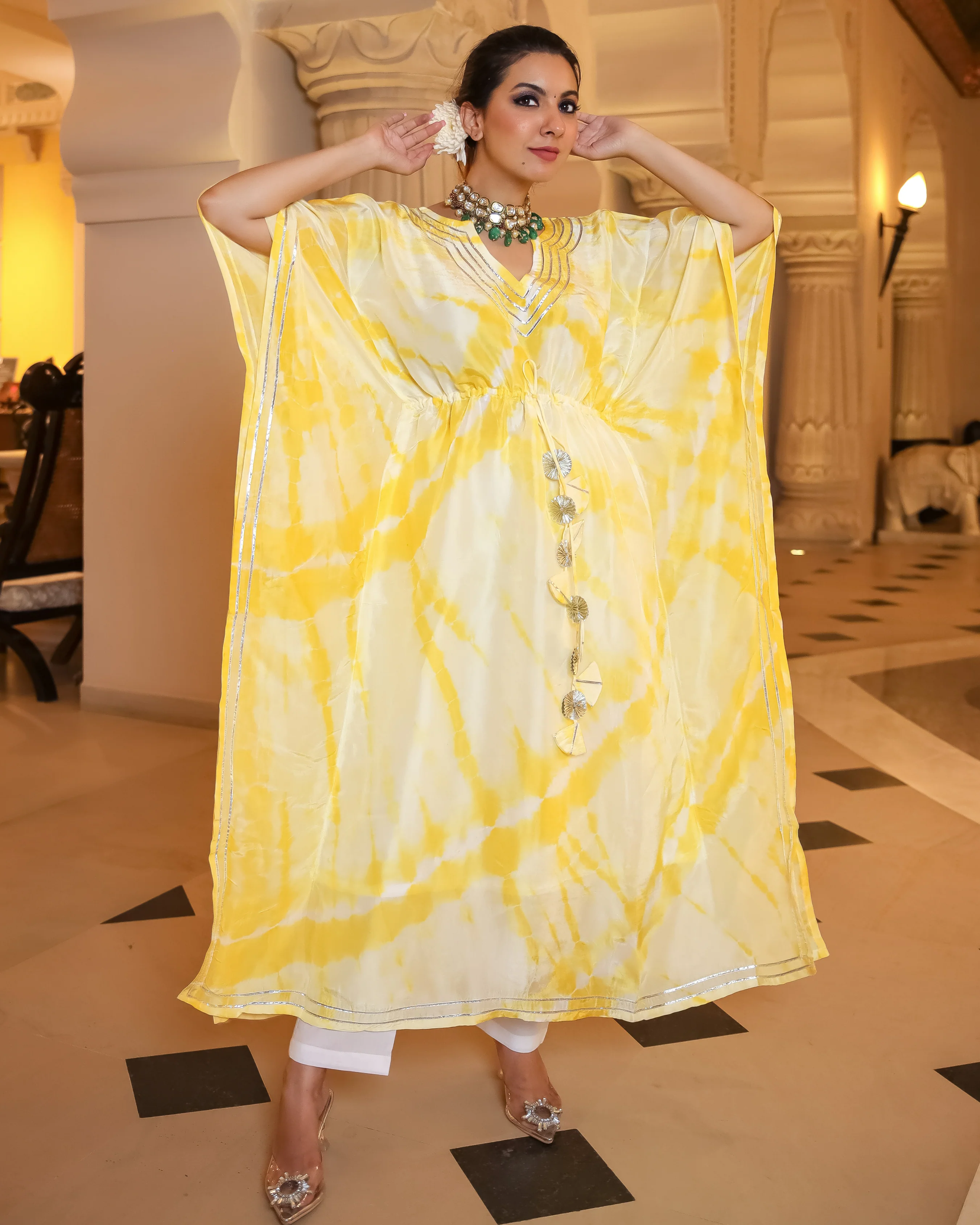Mango Curve Tie Dye Kaftan Set - Image 8