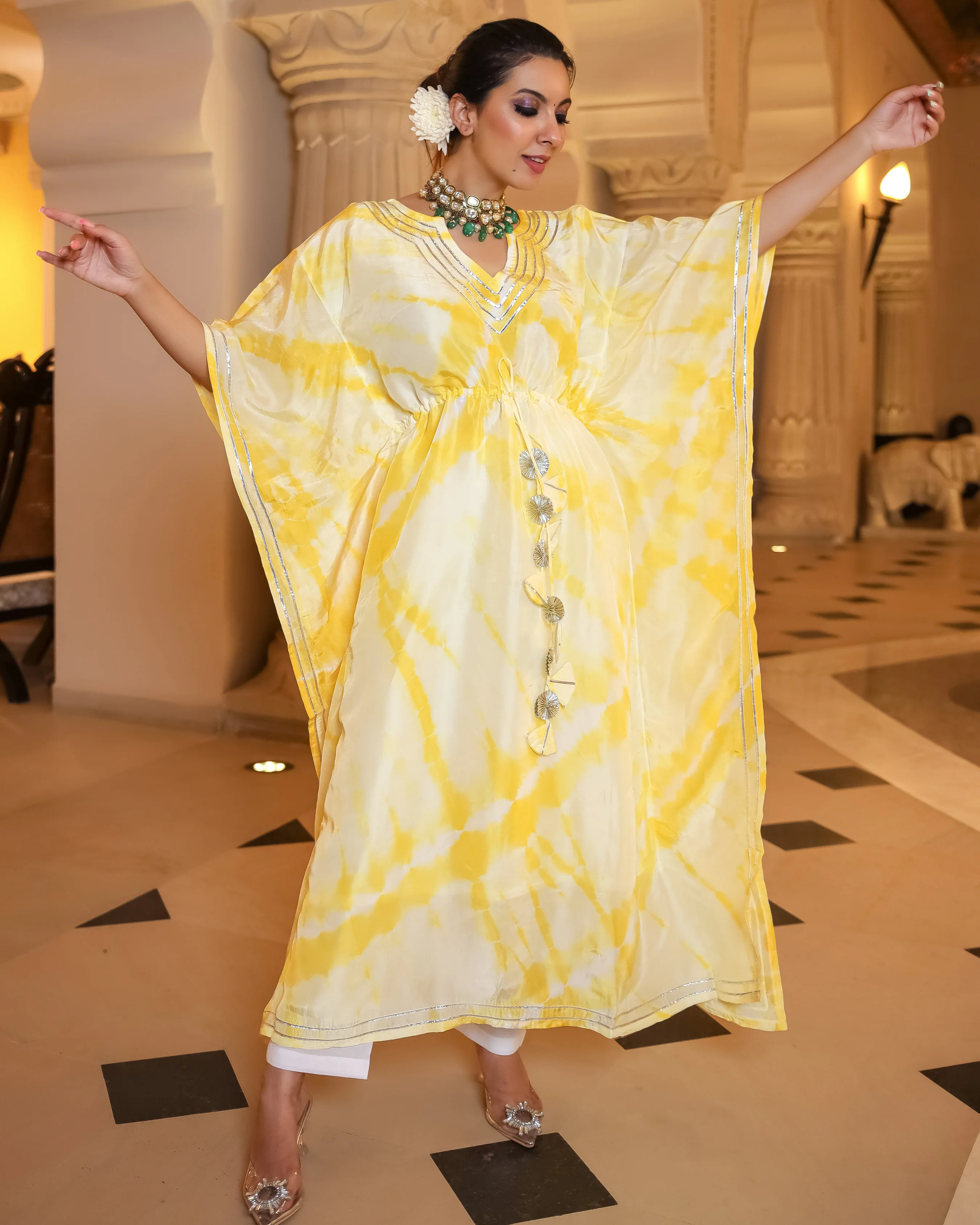 Mango Curve Tie Dye Kaftan Set - Image 9