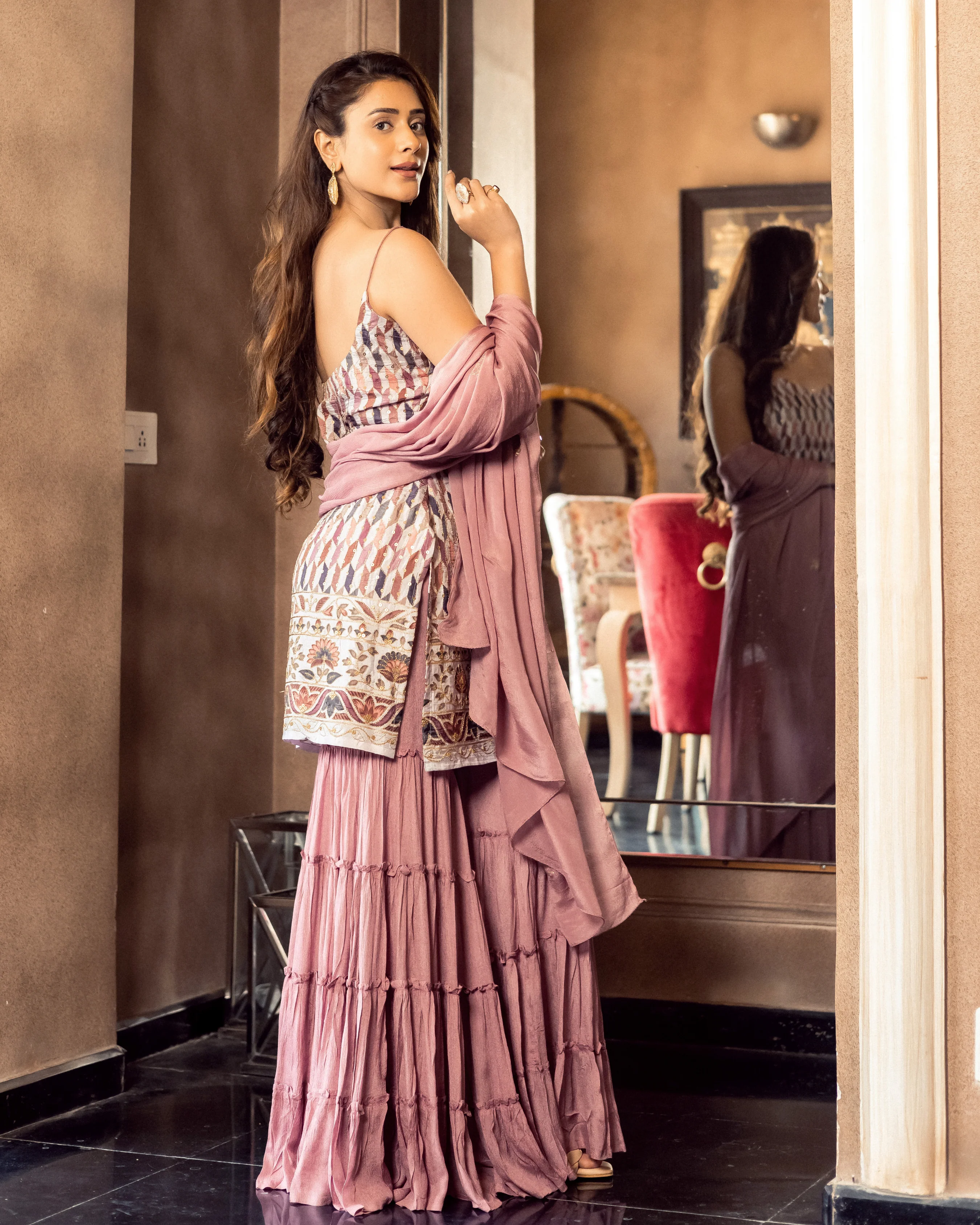 Maryam Georgette Sharara Set - Image 4