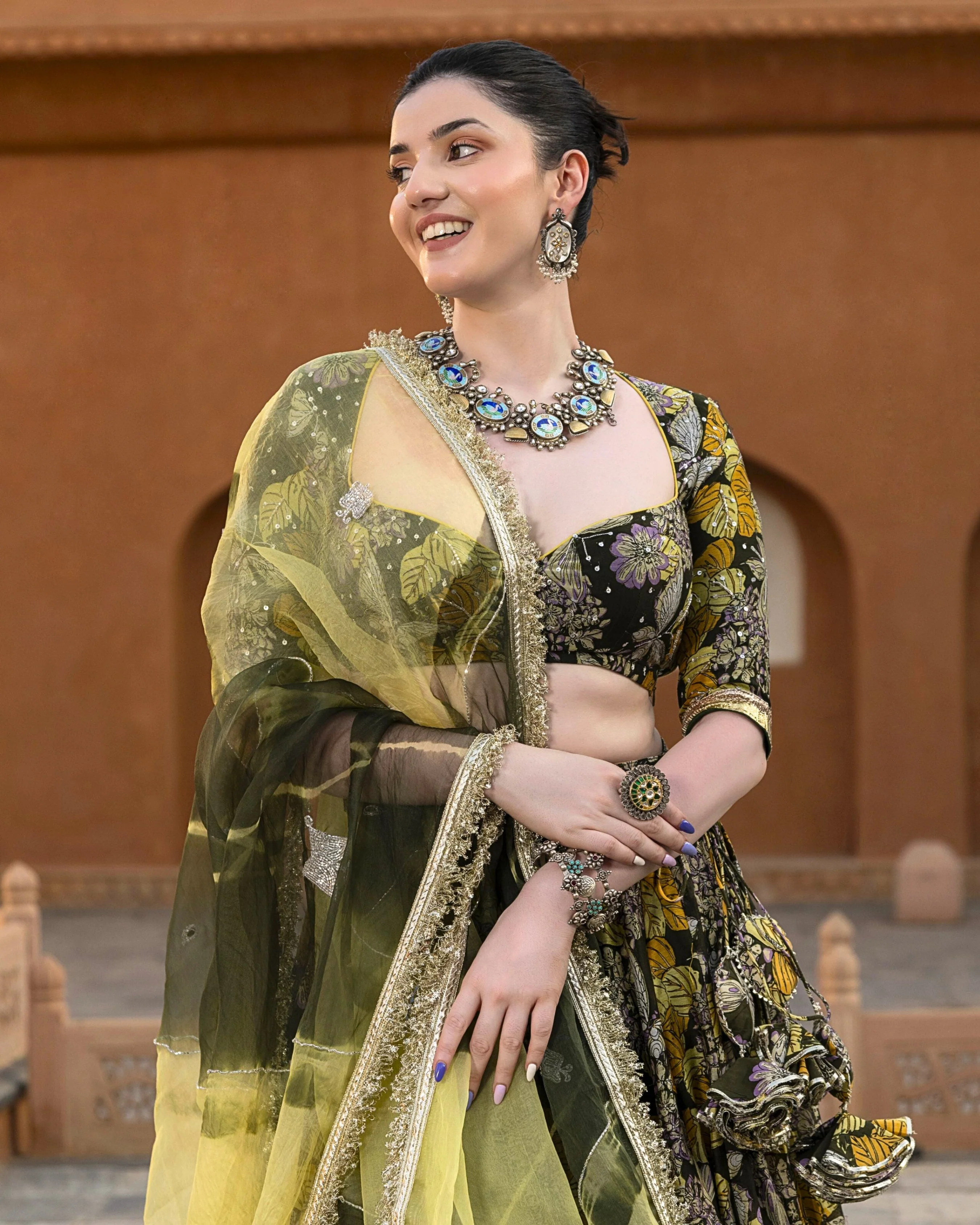 Mayra Chanderi Lehenga Set - Image 4