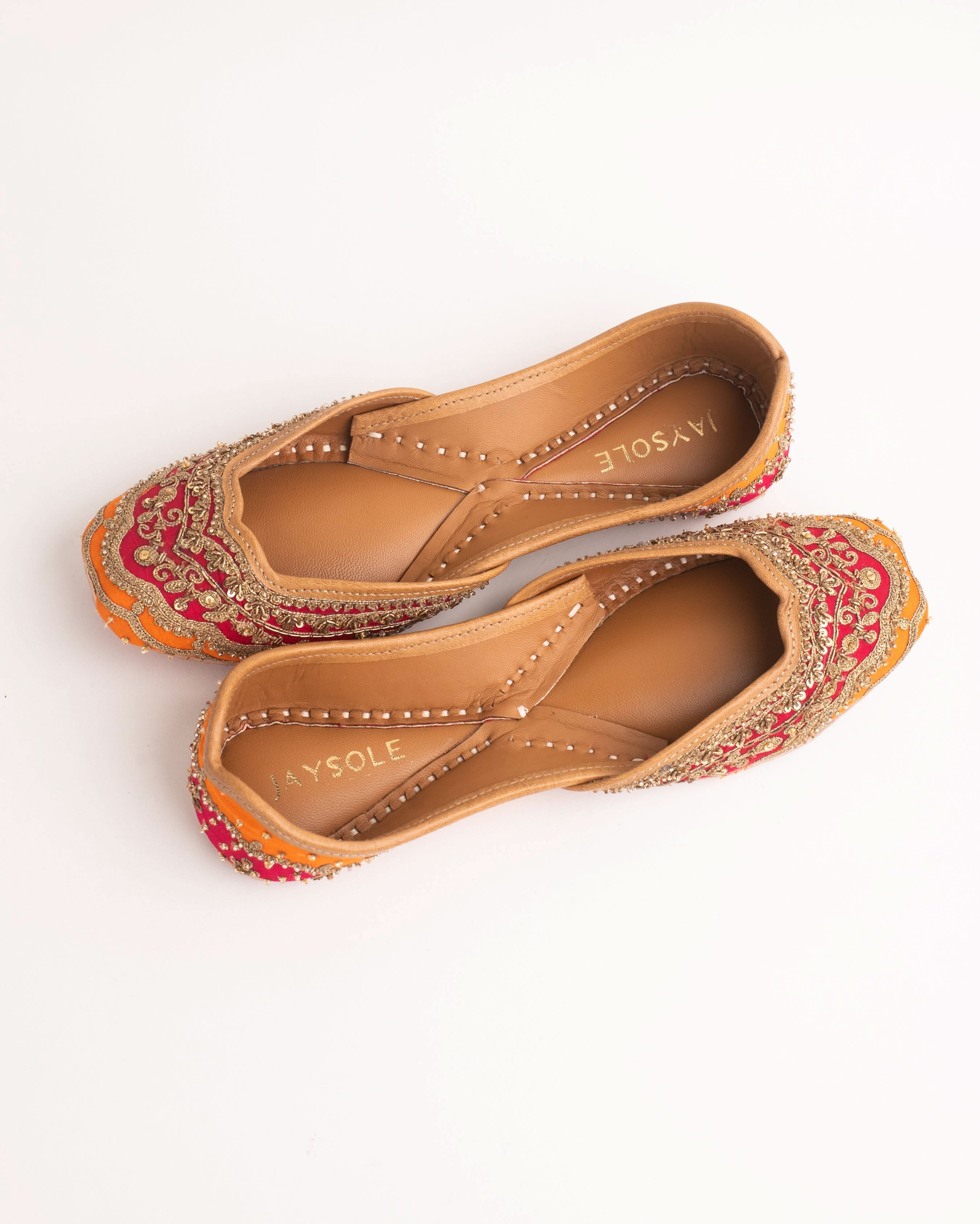 Mehfil Pink Handcrafted Jutti - Image 3