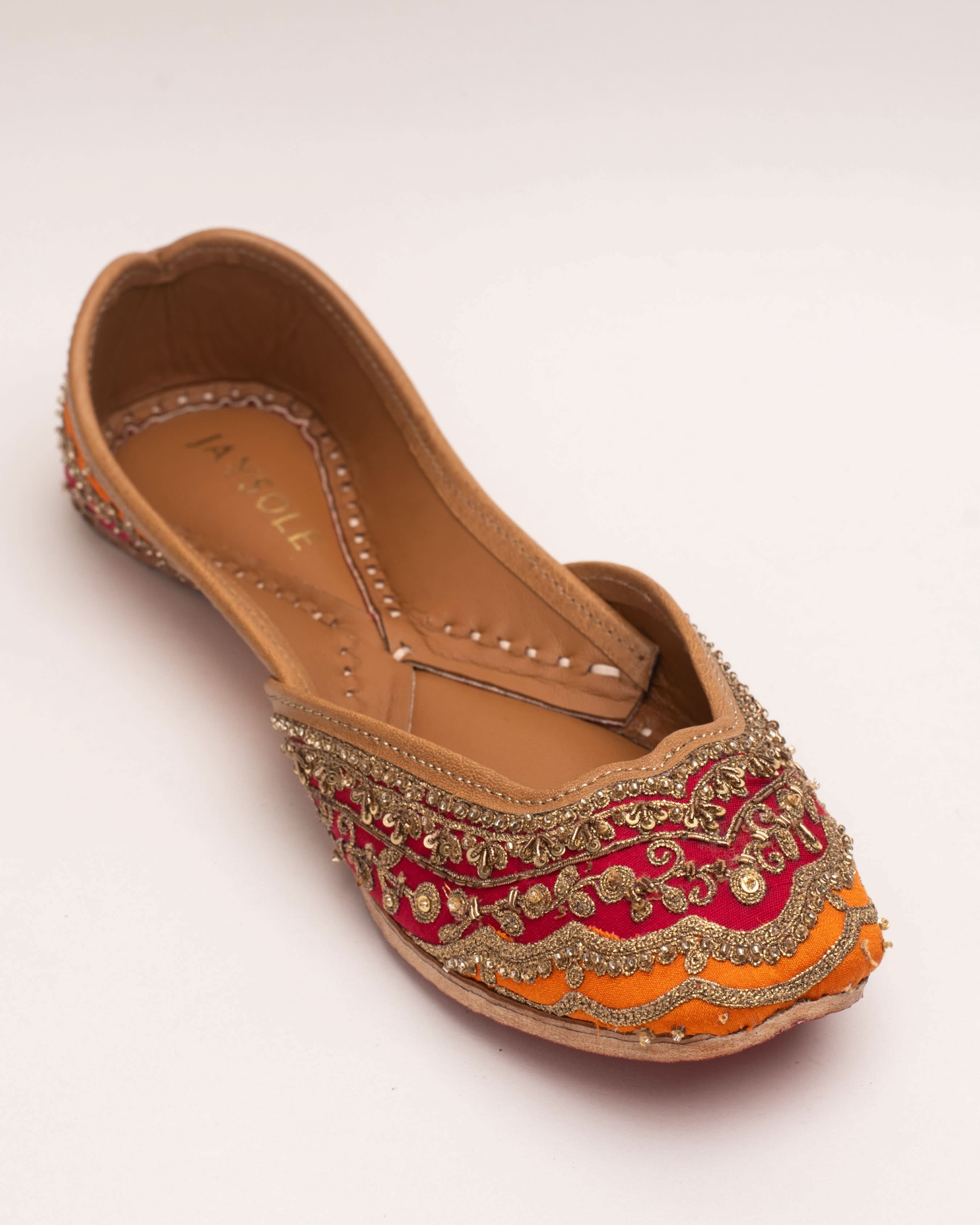 Mehfil Pink Handcrafted Jutti - Image 7