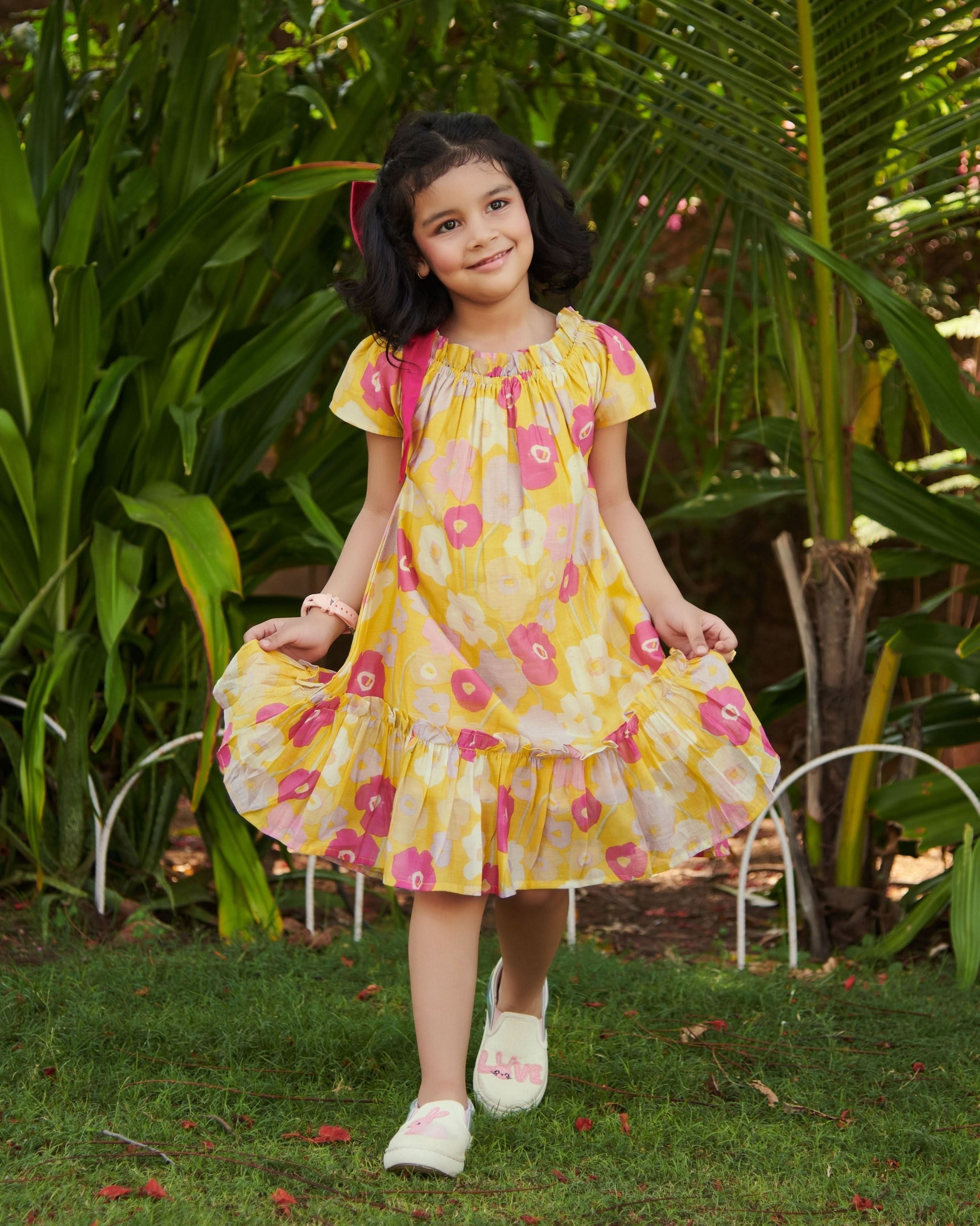 Mellow Chanderi Tier Dress - Image 3