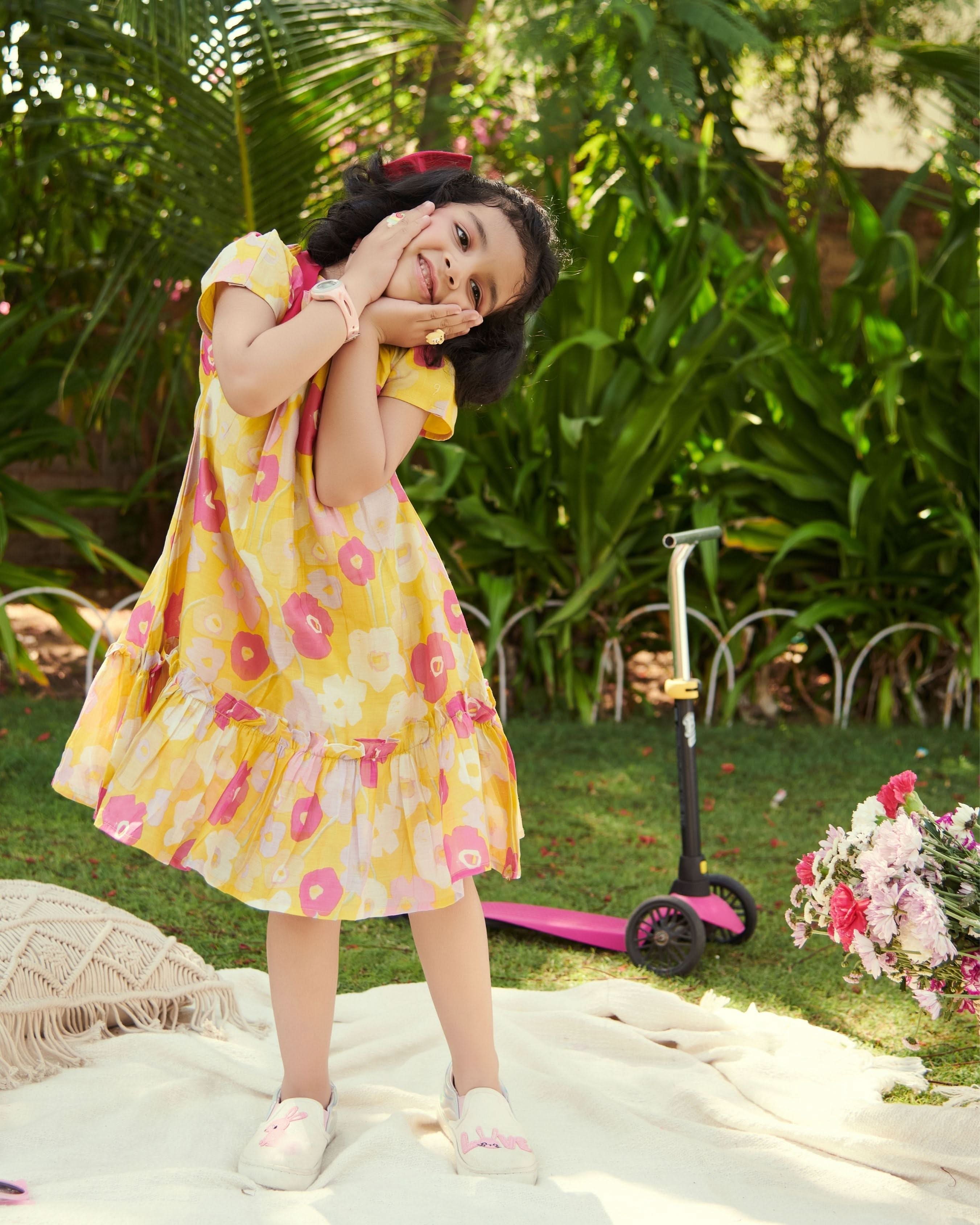 Mellow Chanderi Tier Dress - Image 4