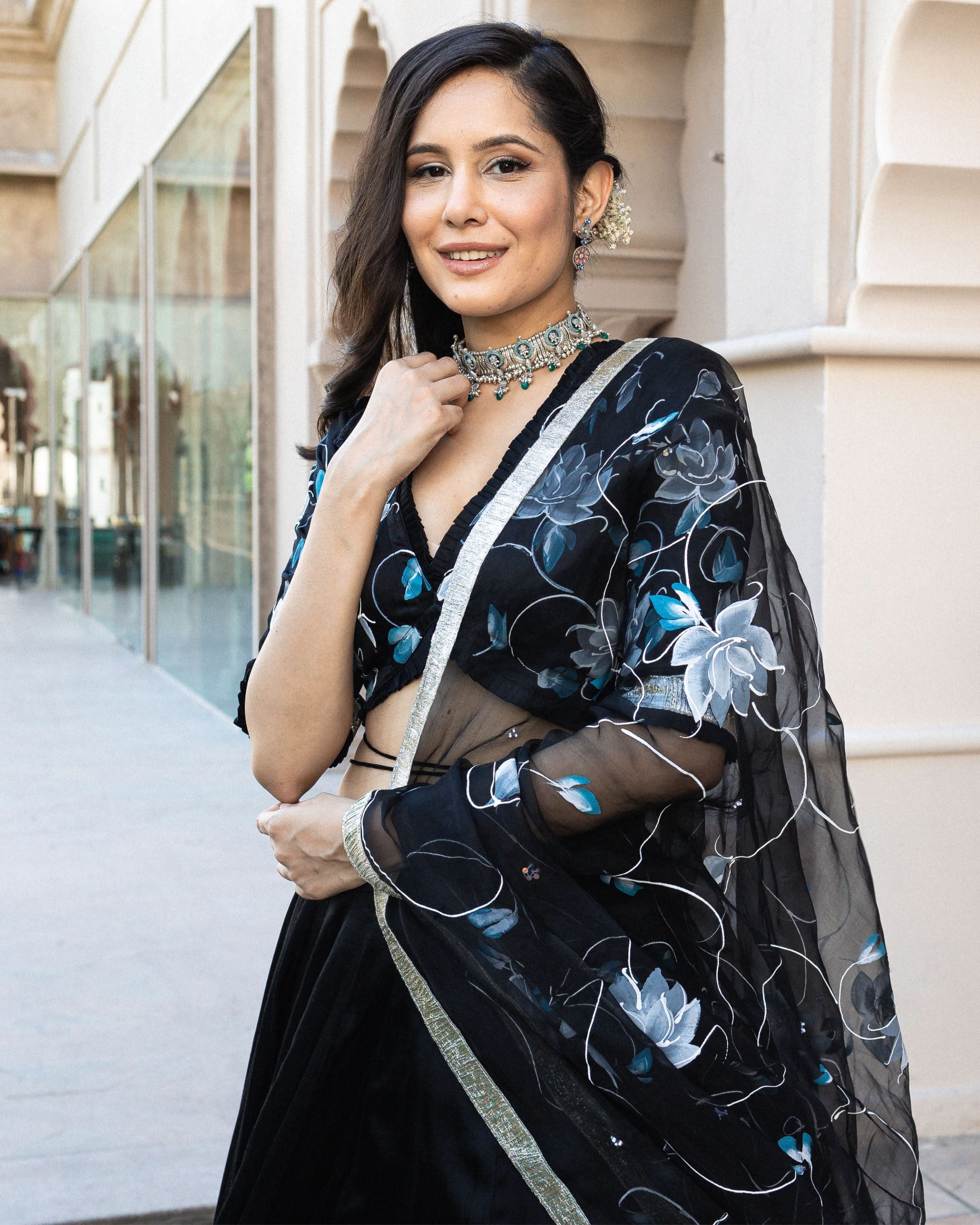 Meski Handpainted Lehenga Set - Image 6