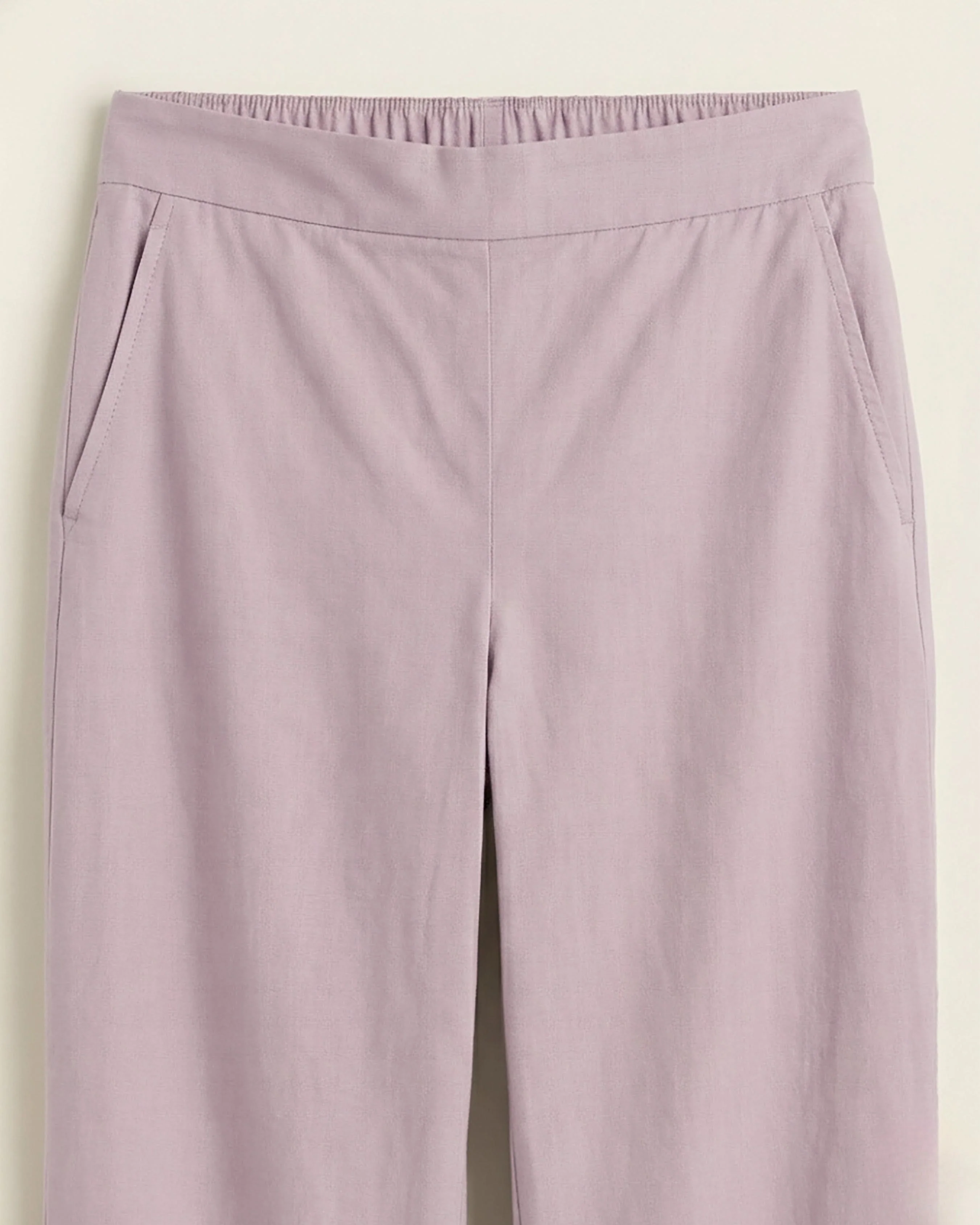 Mia Lilac Cotton Solid Straight Pants - Image 5