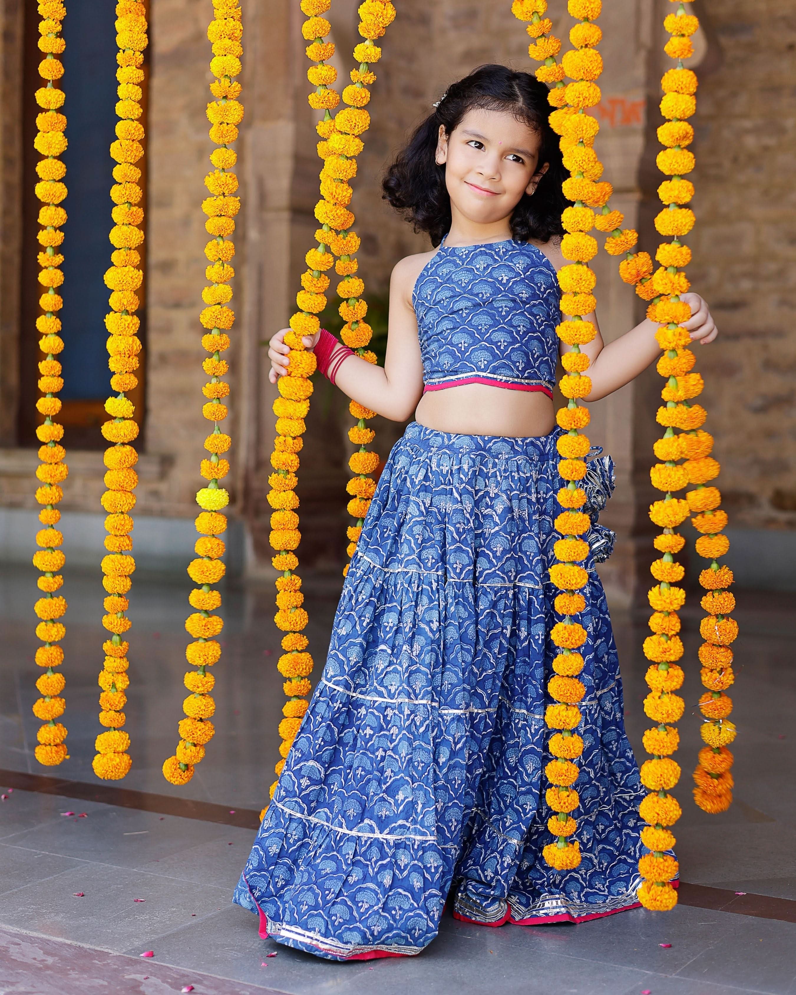 Moana Handblock Cotton Lehenga Set - Image 6