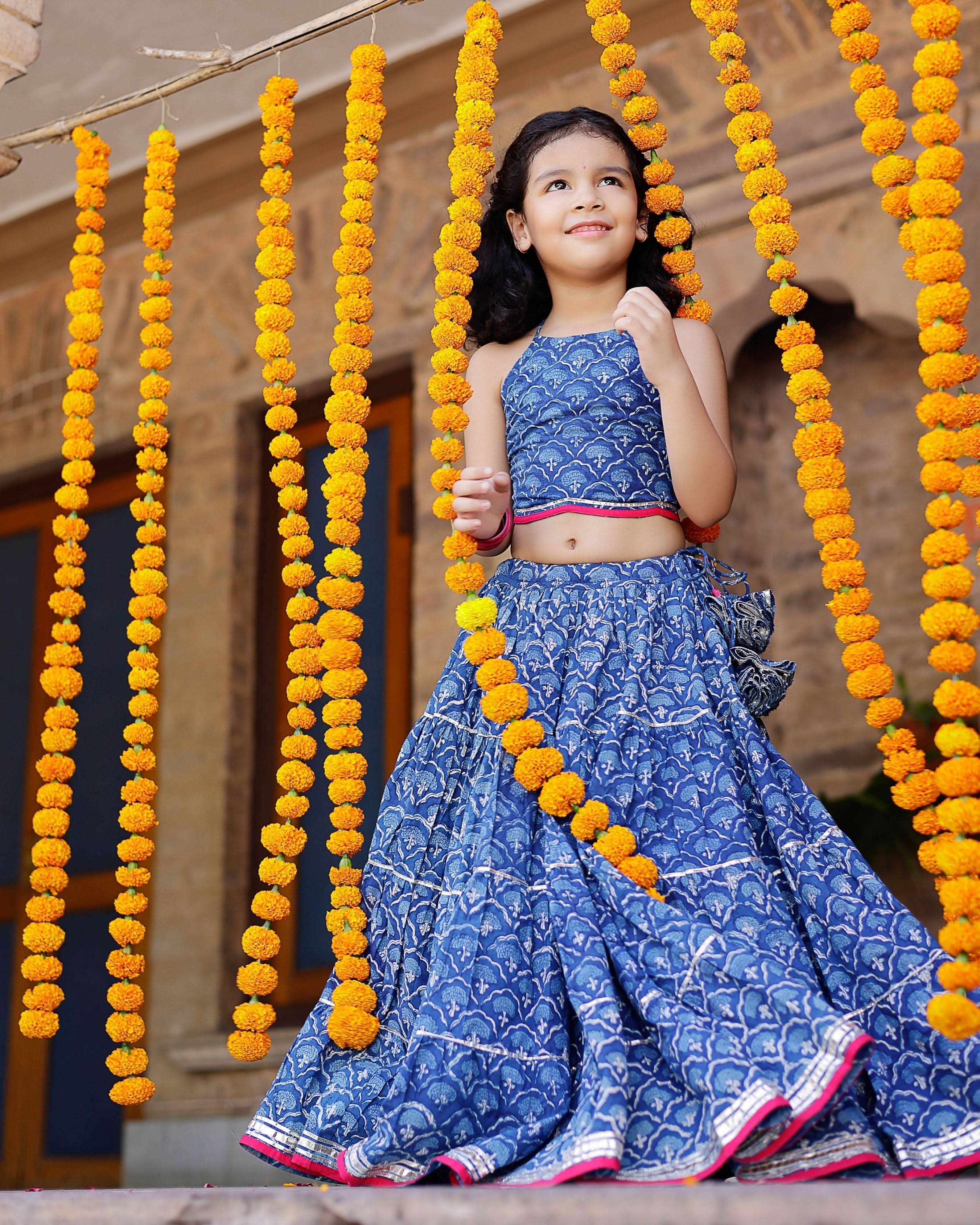 Moana Handblock Cotton Lehenga Set - Image 7