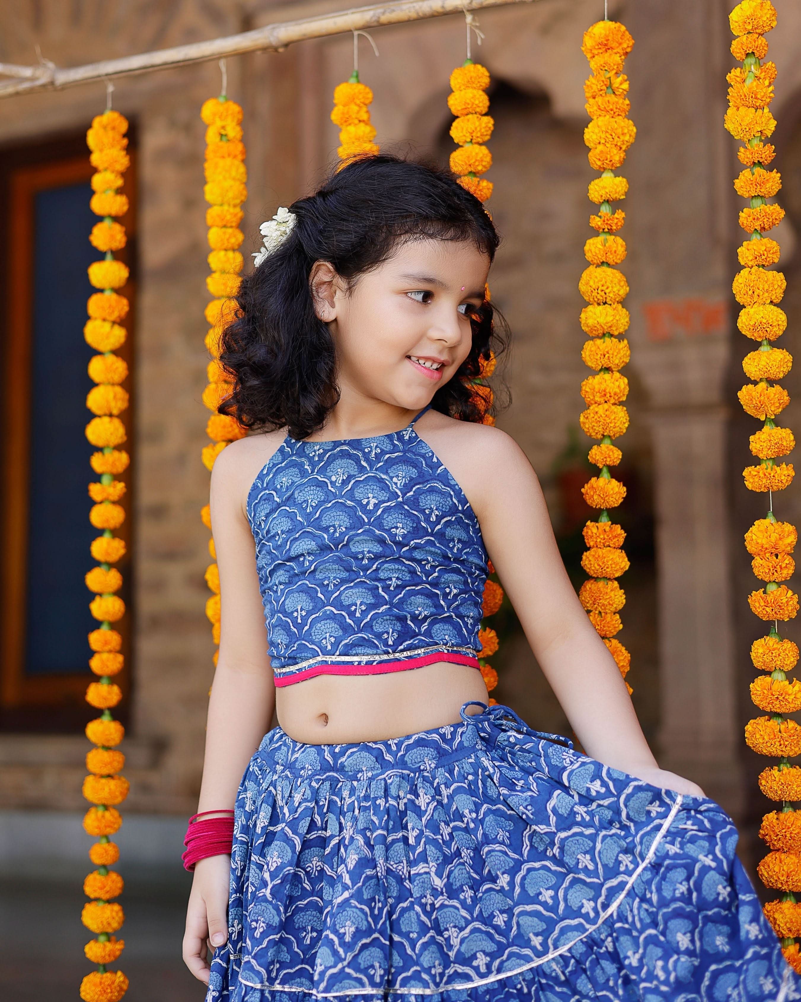 Moana Handblock Cotton Lehenga Set - Image 8