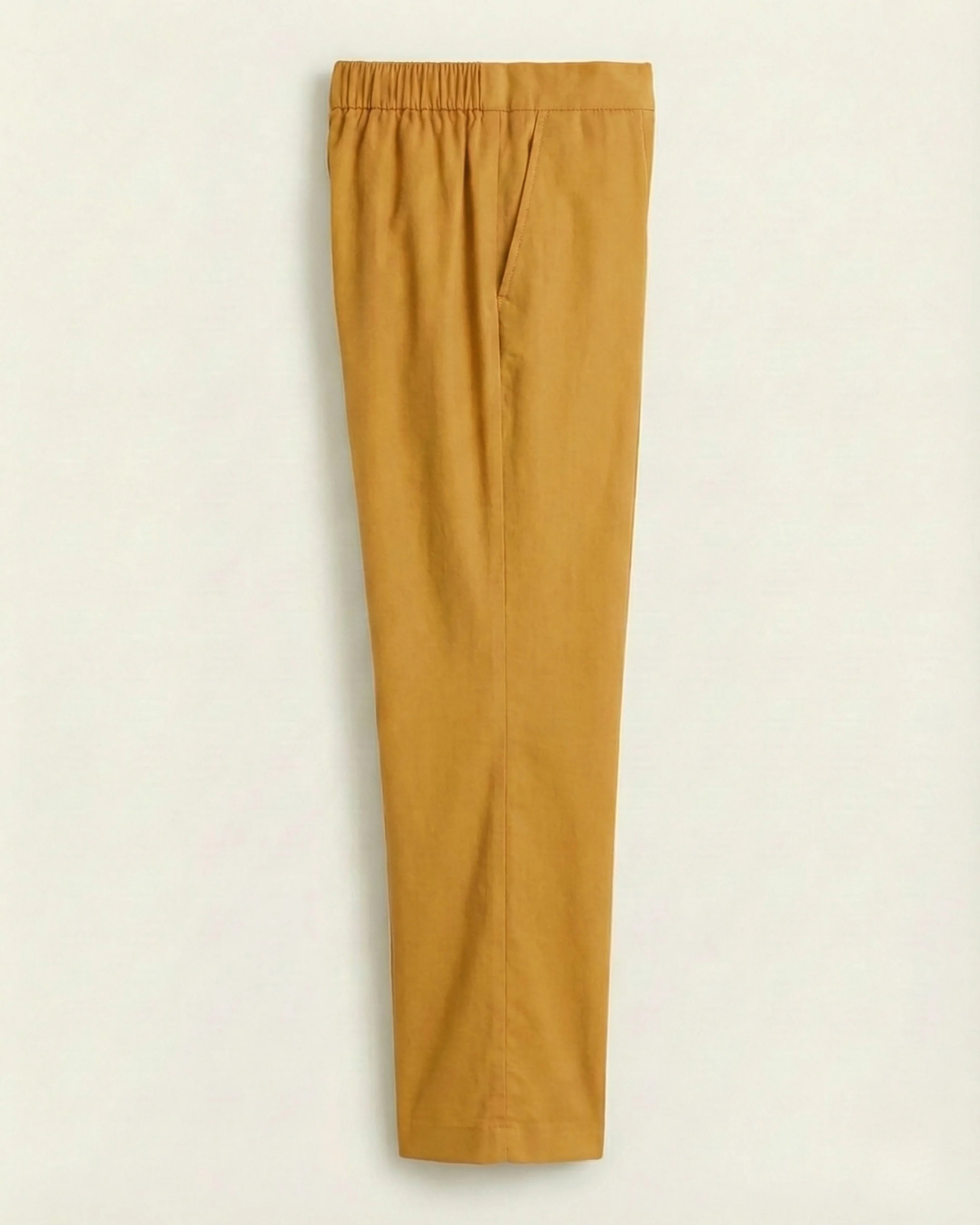 Moni Mustard Cotton Straight Pants - Image 4