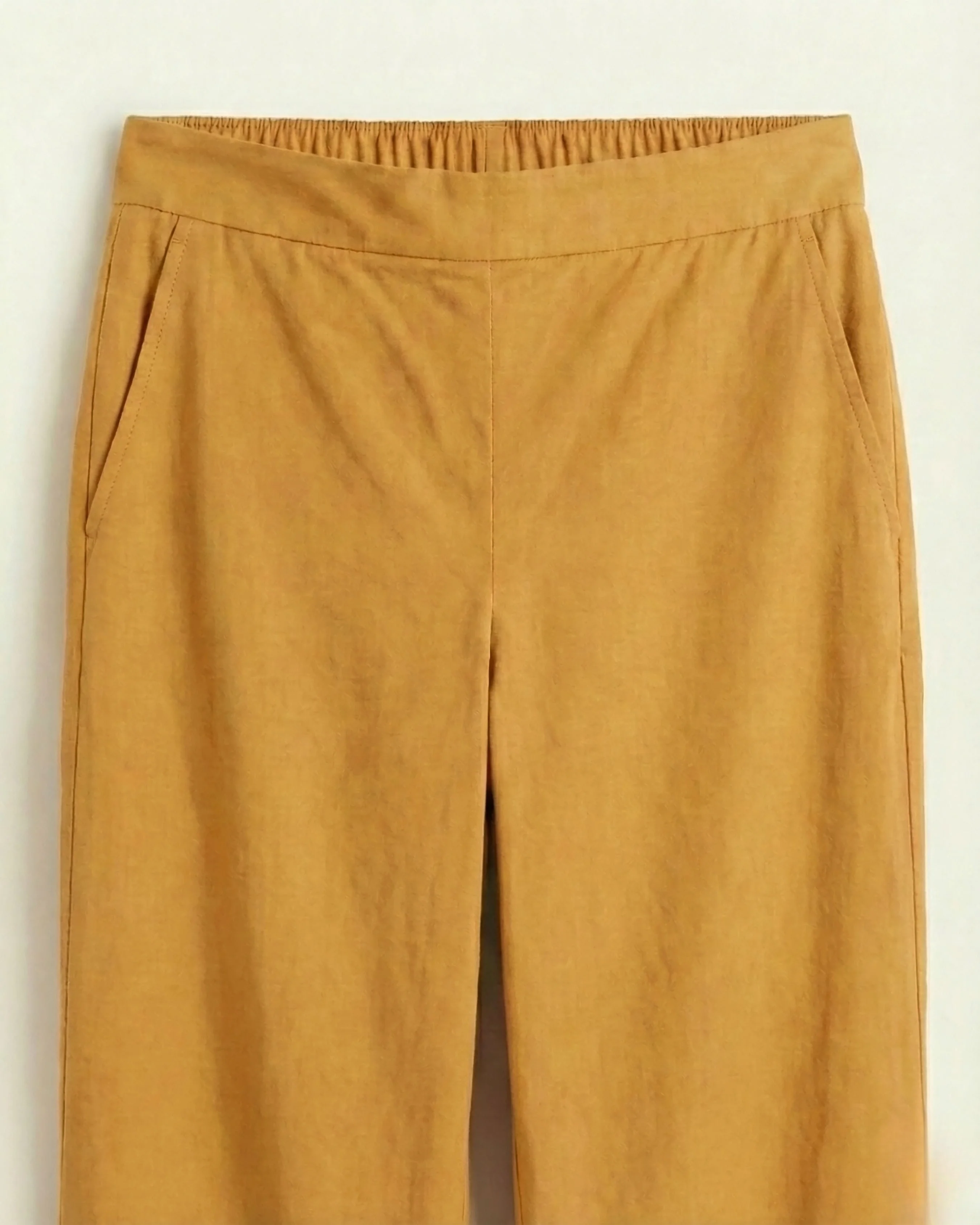 Moni Mustard Cotton Straight Pants - Image 5