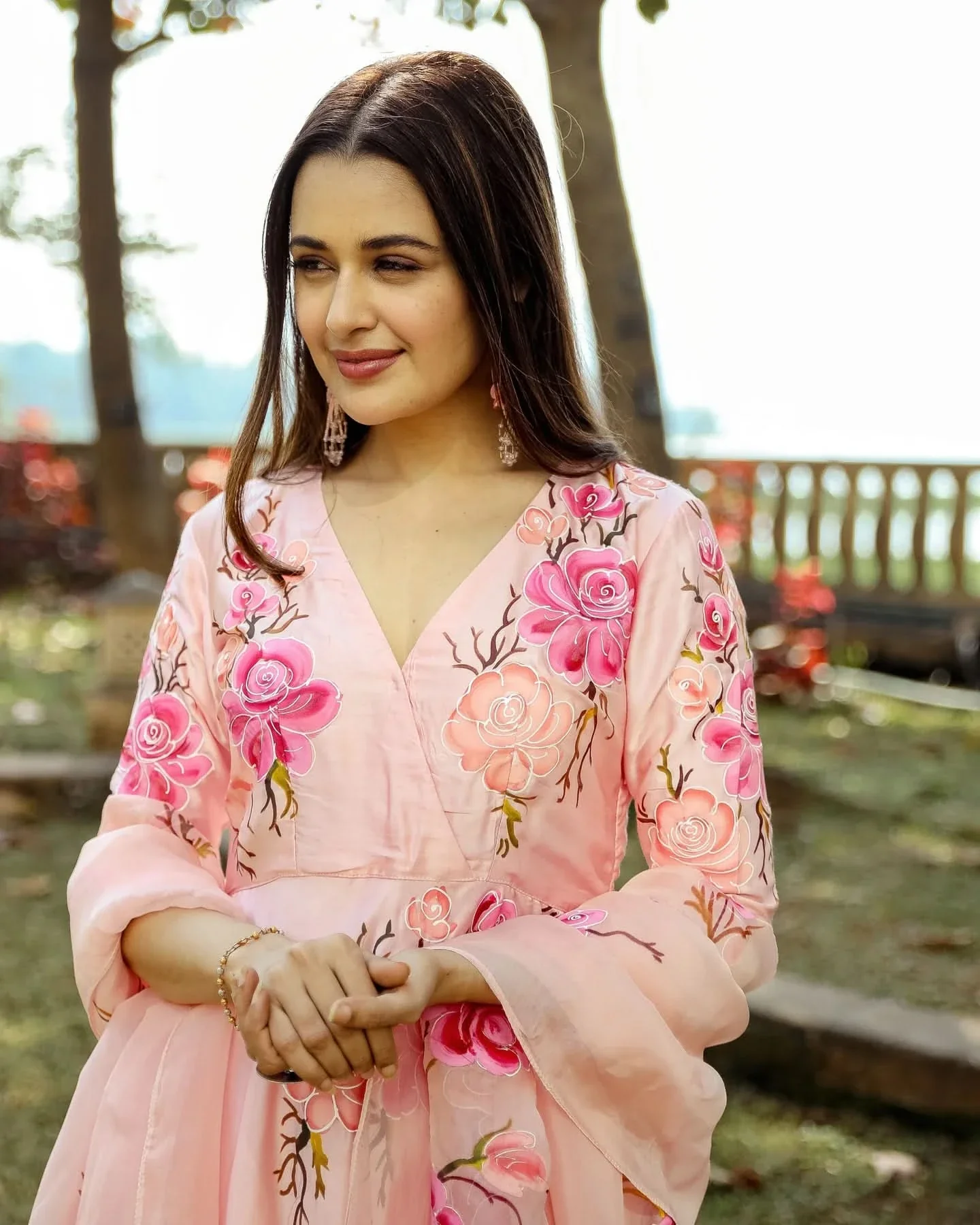 Moss Peach Handpainted Suit Set - Image 4