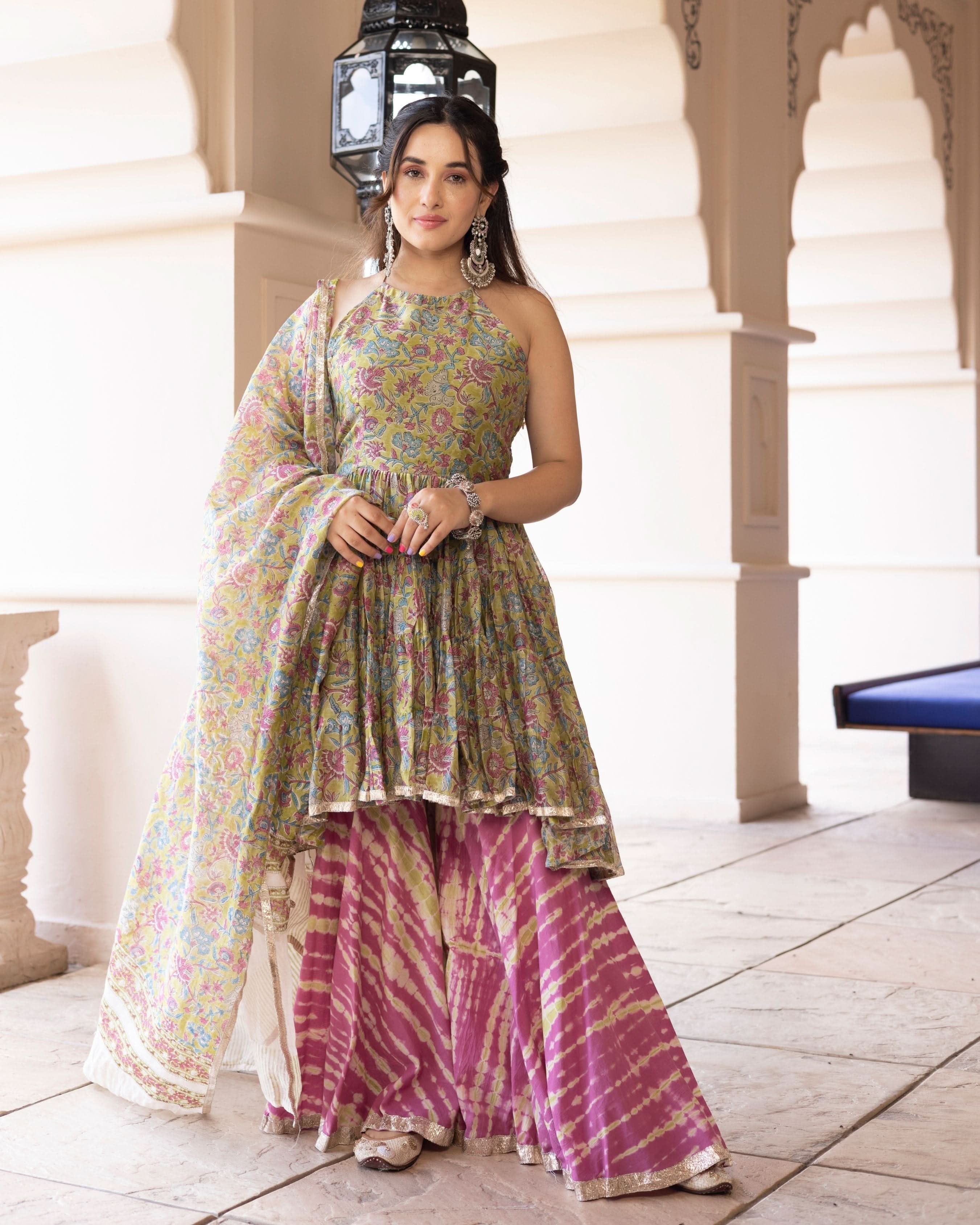 Mumtaz Chanderi Gotapatti Sharara Set - Image 4