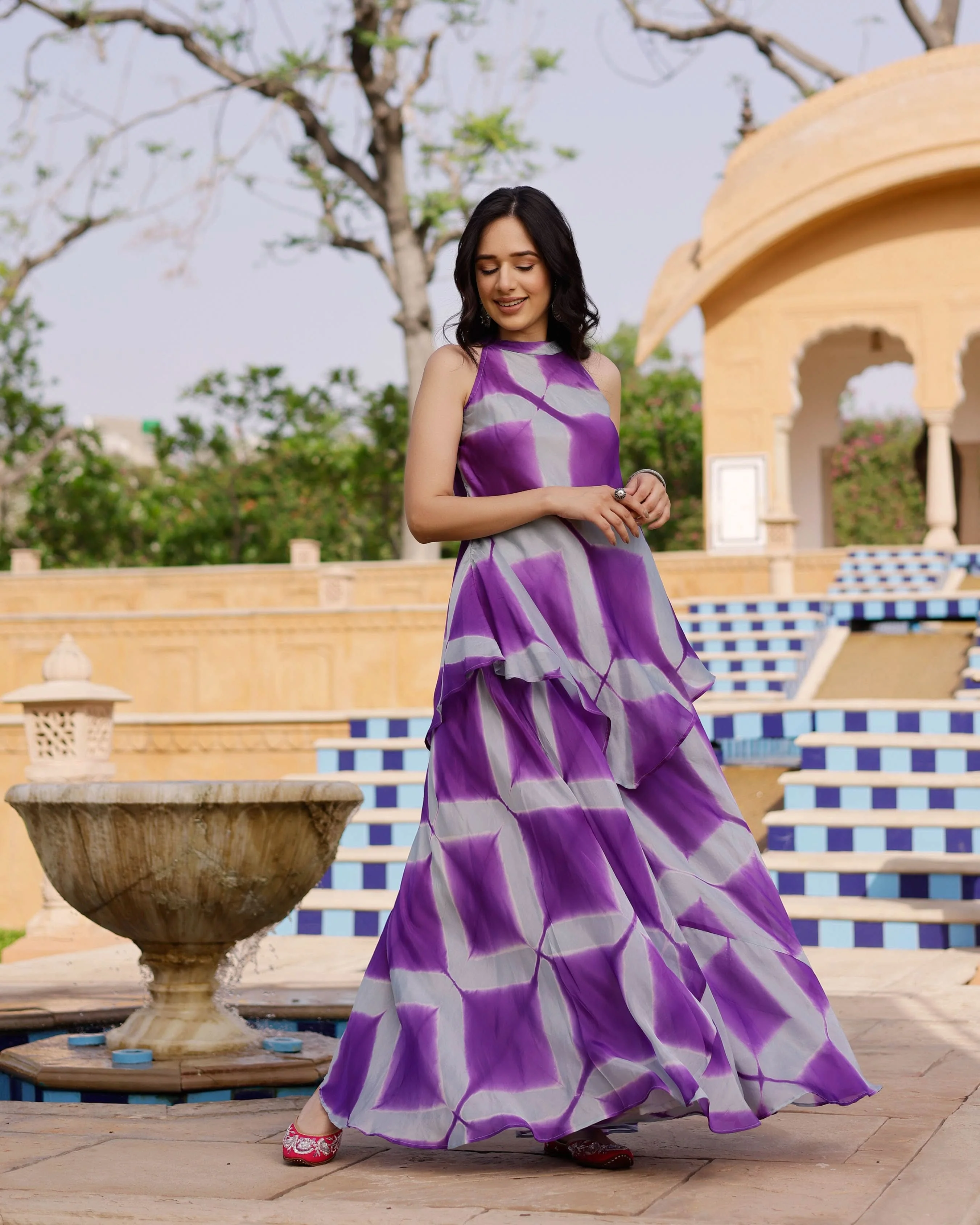 Nancy Silk Tie & Dye Kurta Set - Image 2