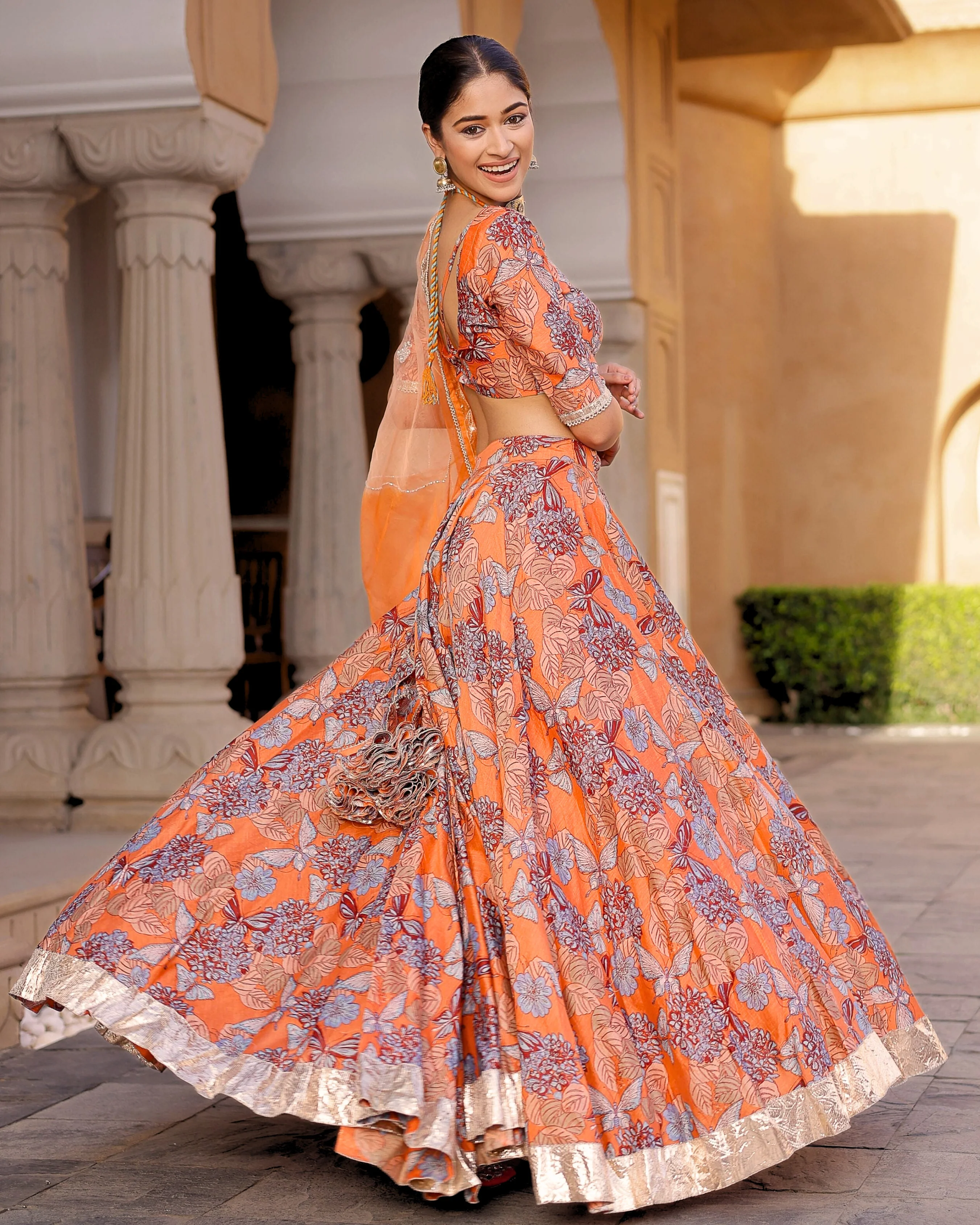Nayan Chanderi Lehenga Set - Image 6