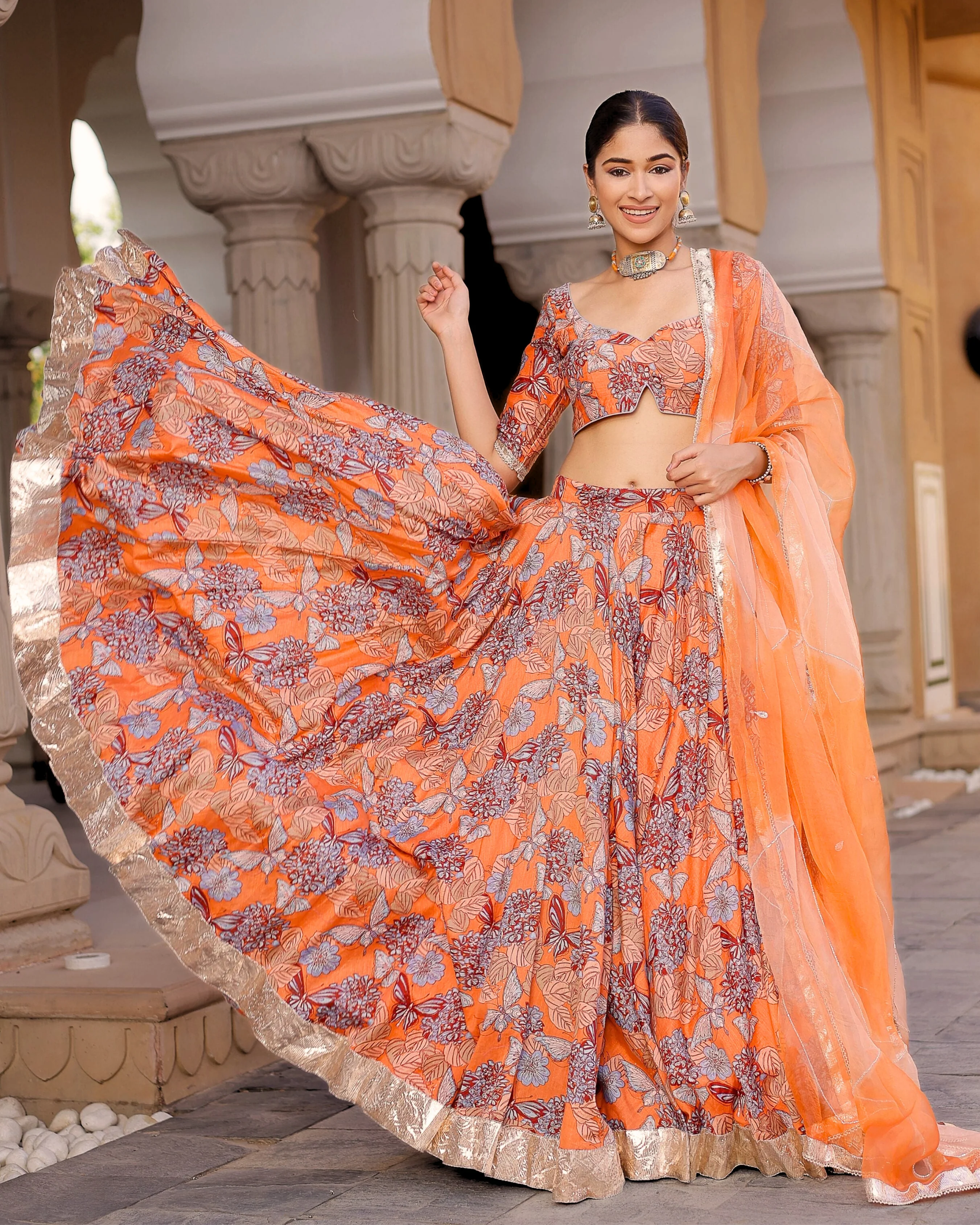 Nayan Chanderi Lehenga Set - Image 7