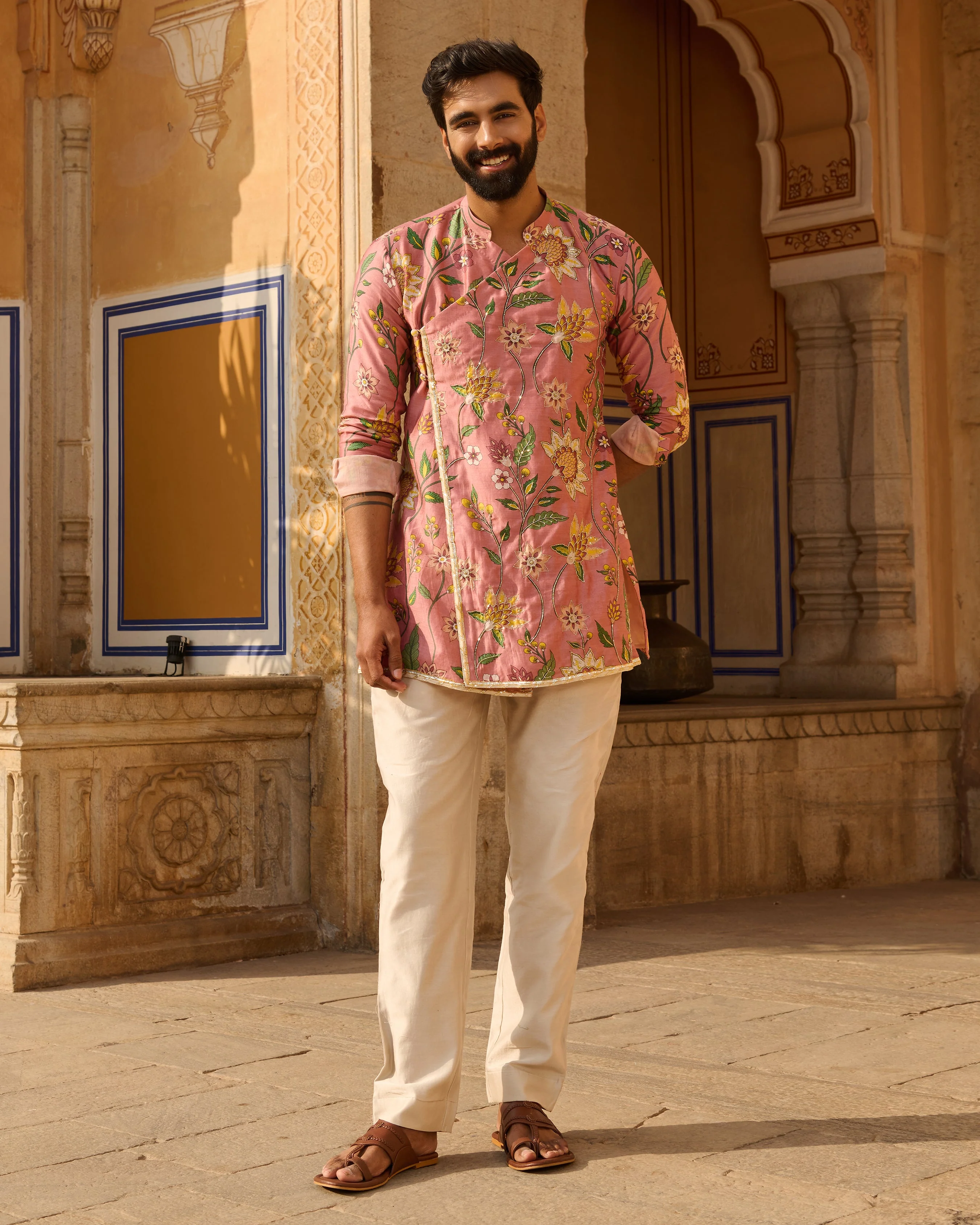 Neil Peach Printed Chanderi Kurta - Image 2