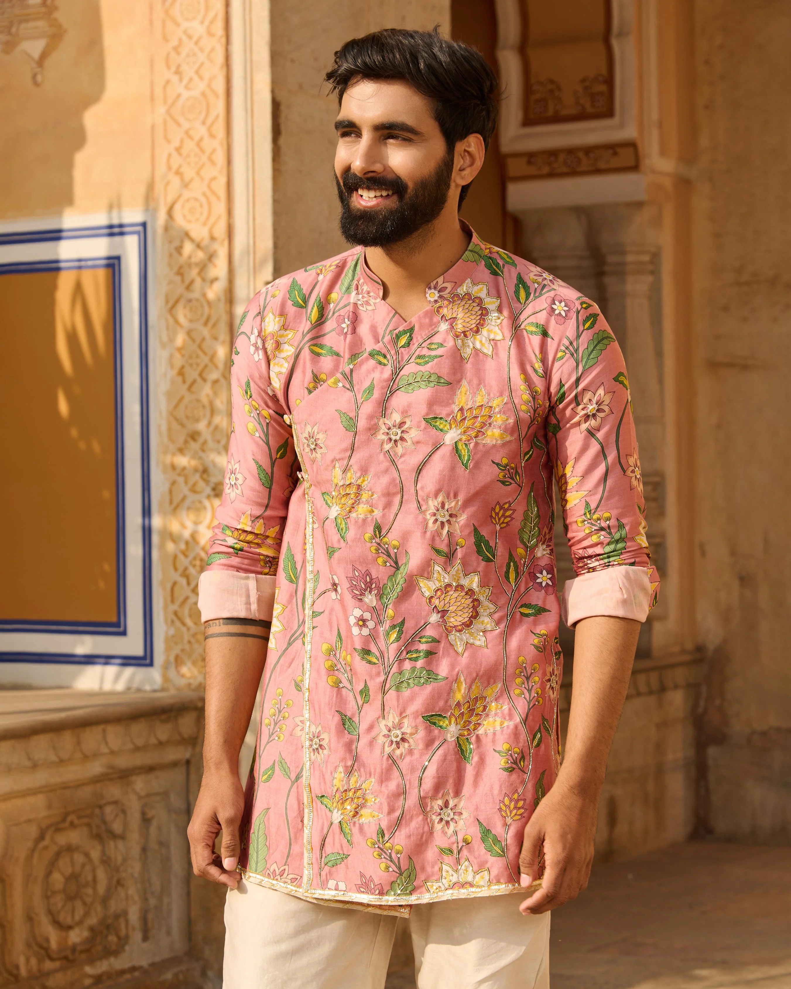 Neil Peach Printed Chanderi Kurta - Image 7