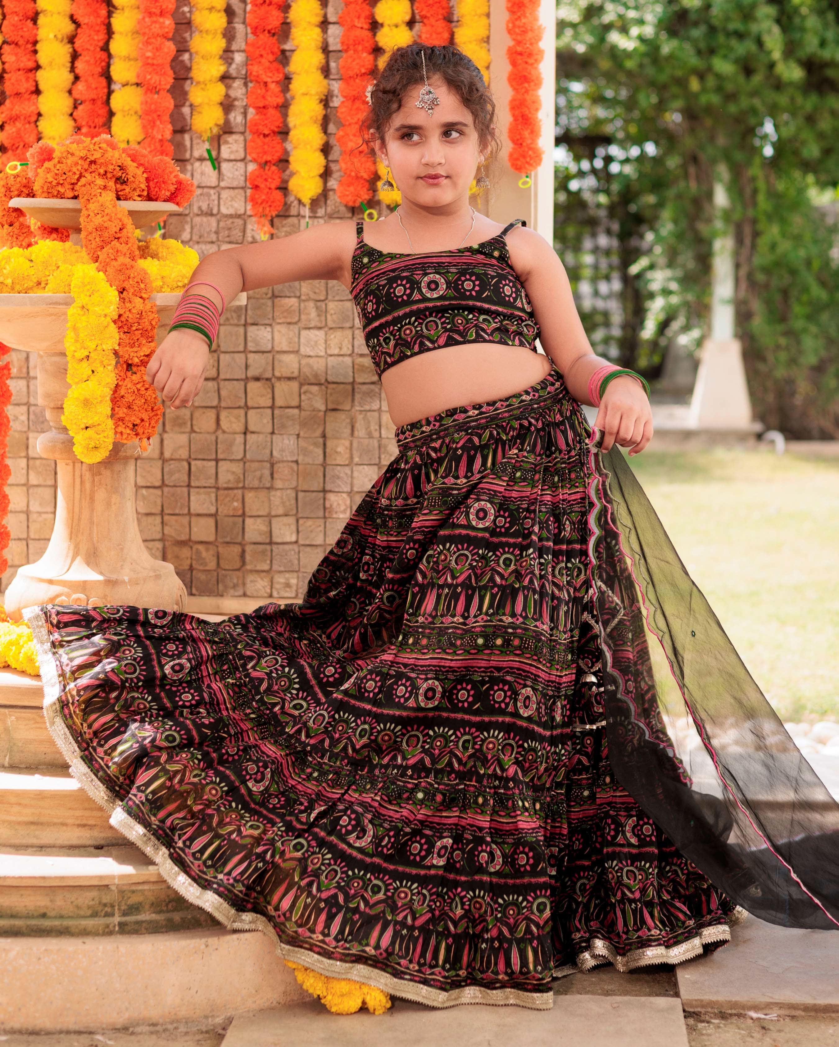 Noir Mystique Black Chanderi Lehenga Set - Image 2