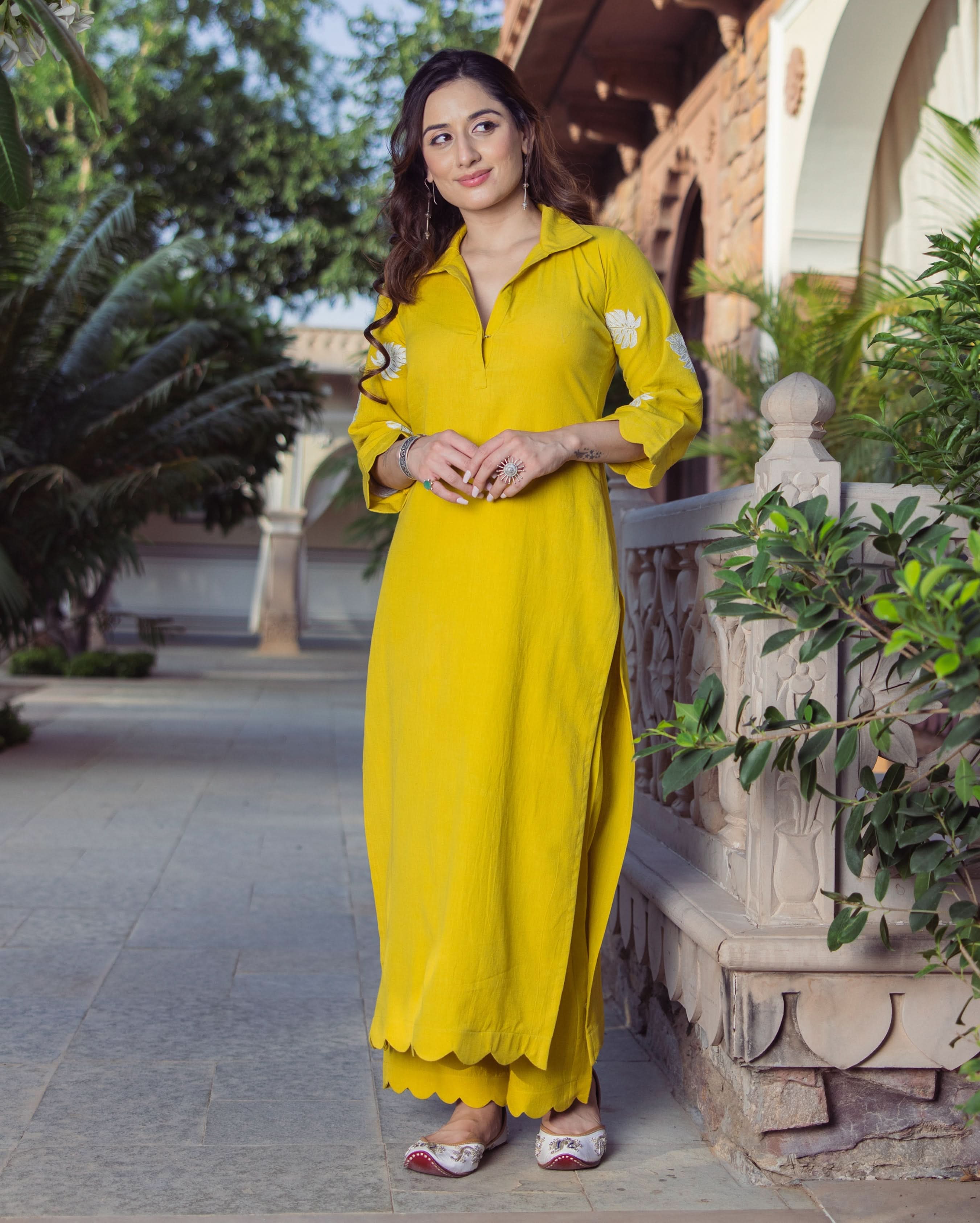 Nova Lime Green Embroidered Flex Kurta Set - Image 2