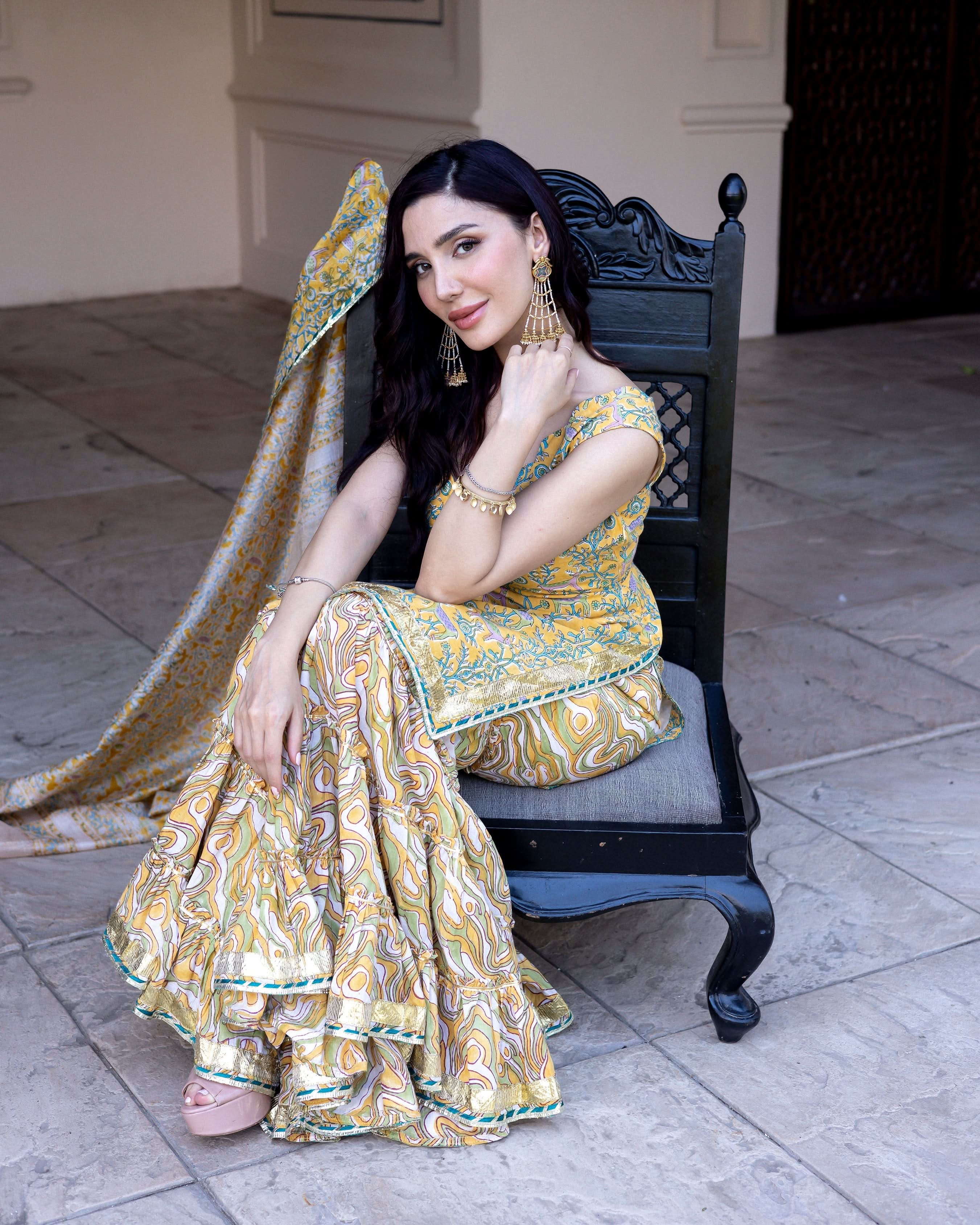 Nurjahan Cotton Gotapatti Sharara Set - Image 2