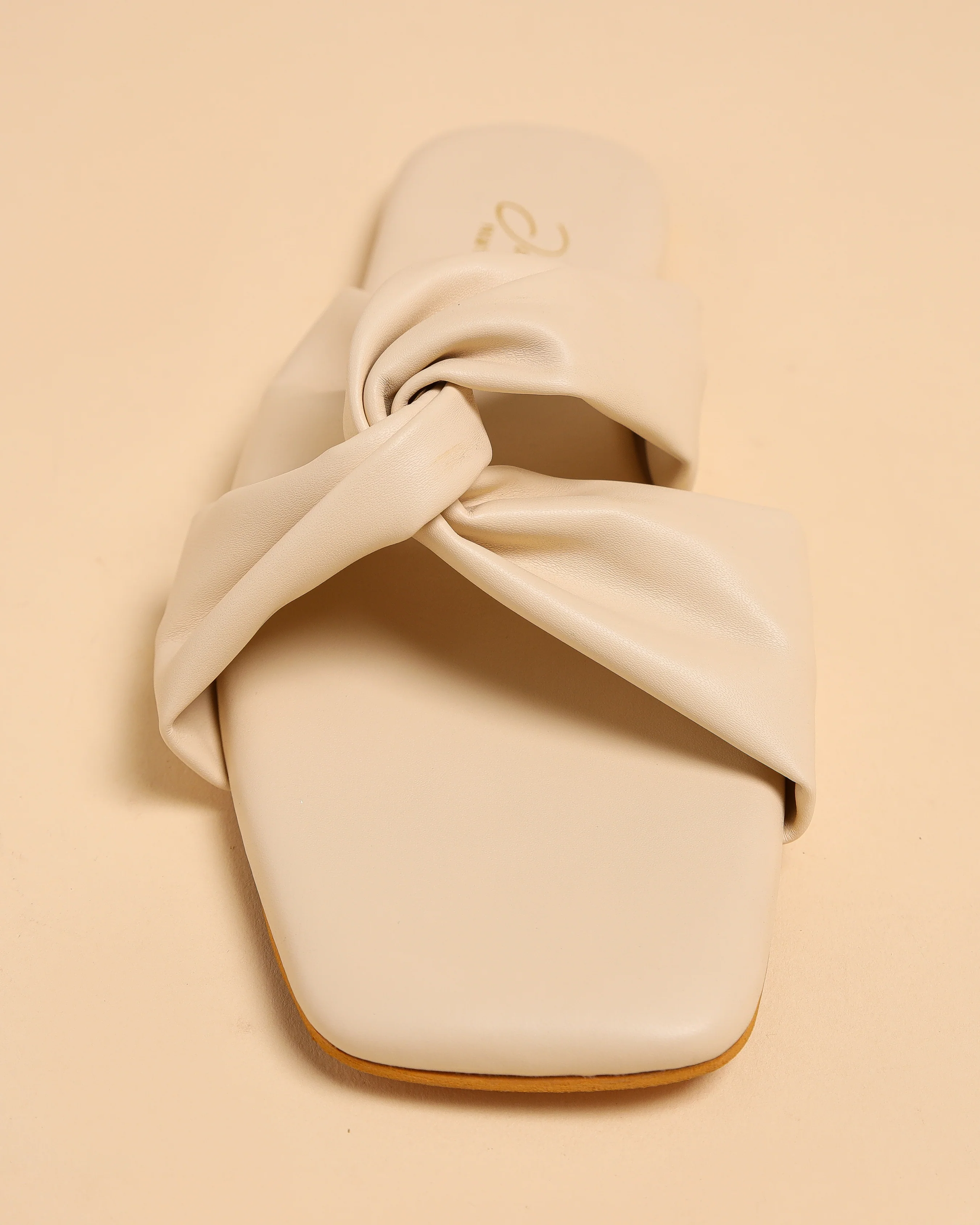 Oyster White Twisted Flats - Image 7